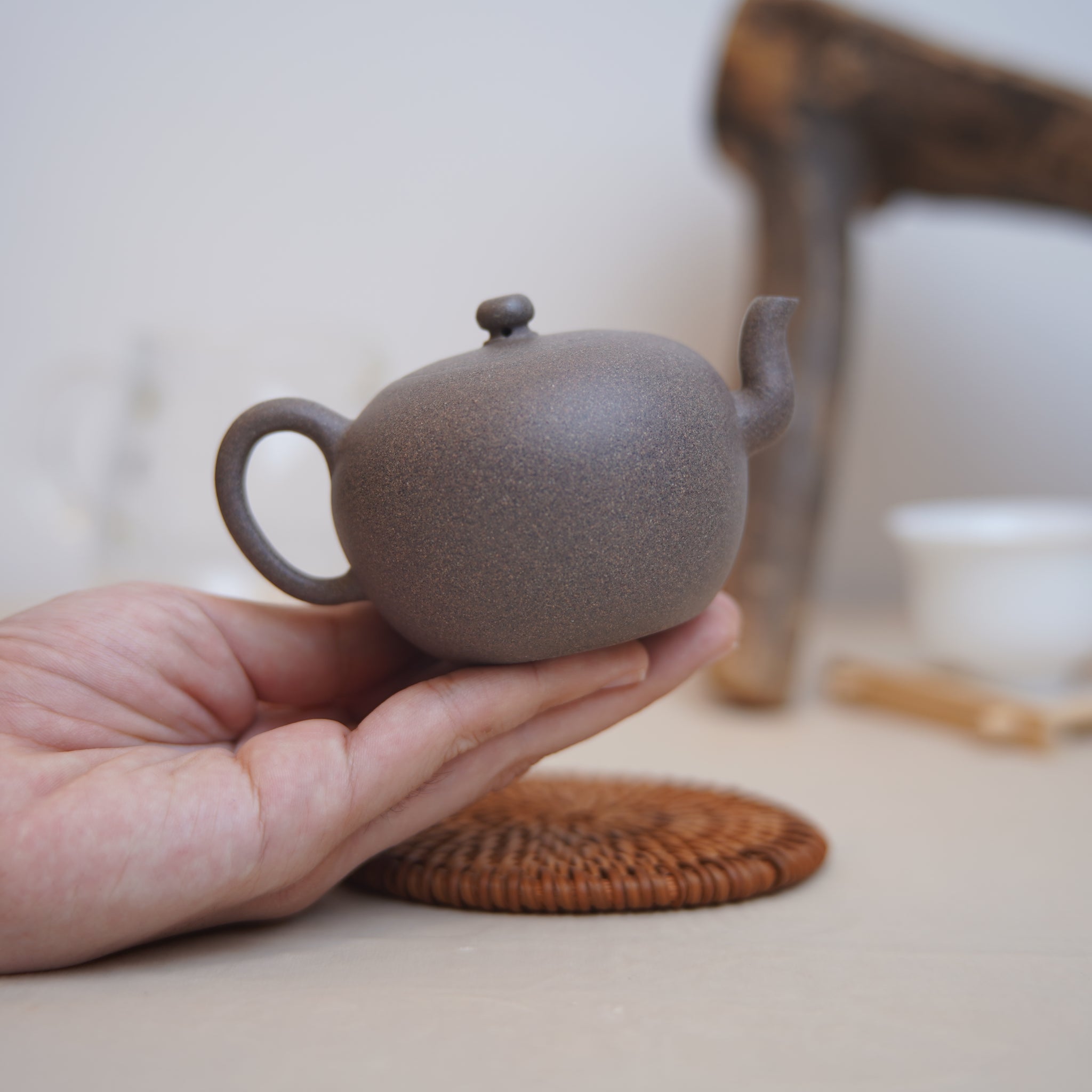 *New Product** Disciple of Ye Hongjun* [One Bead] Fully Handmade Raw Mineral Shark Skin Green Purple Sand Teapot