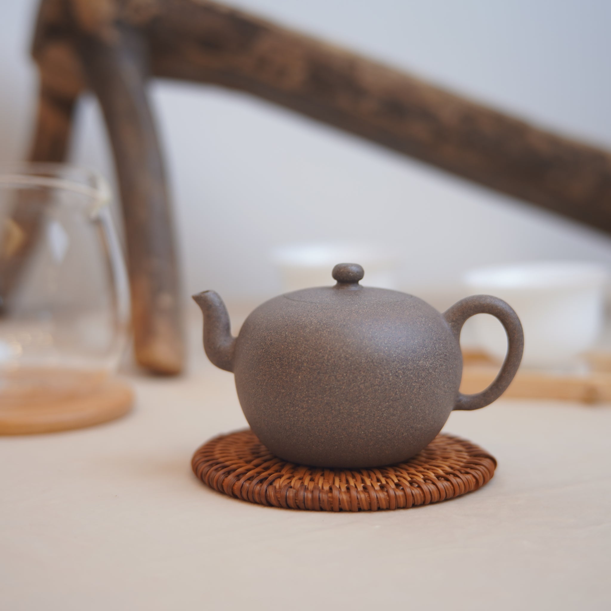 *New Product** Disciple of Ye Hongjun* [One Bead] Fully Handmade Raw Mineral Shark Skin Green Purple Sand Teapot