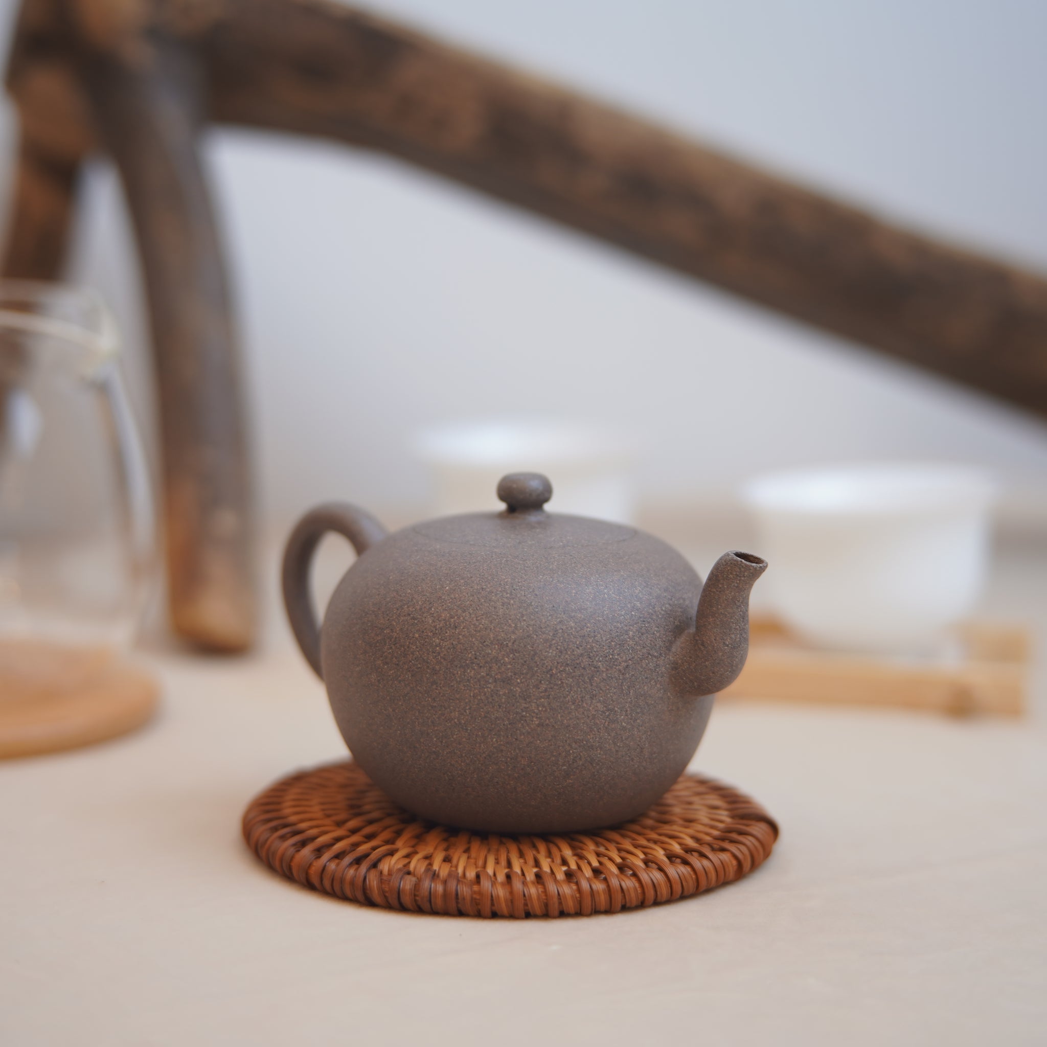 *New Product** Disciple of Ye Hongjun* [One Bead] Fully Handmade Raw Mineral Shark Skin Green Purple Sand Teapot