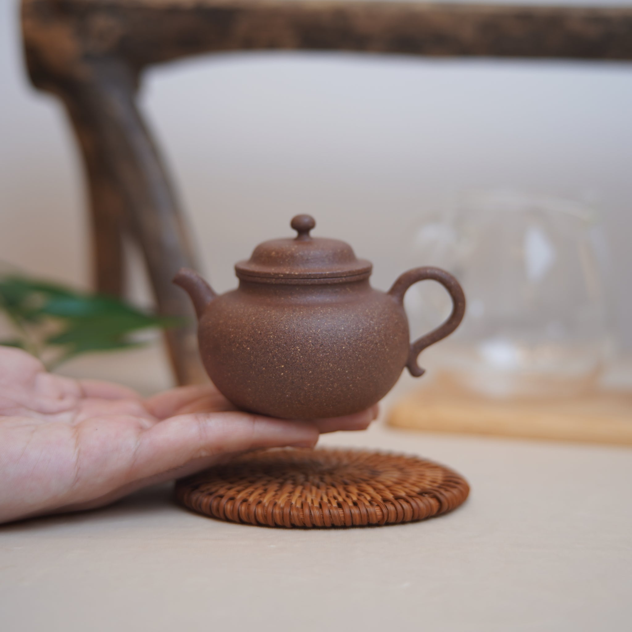 *New Product** Disciple of Ye Hongjun* [Ancient Lotus Seed] Fully Handmade Blue and White Block Purple Clay Teapot with Bottom Groove