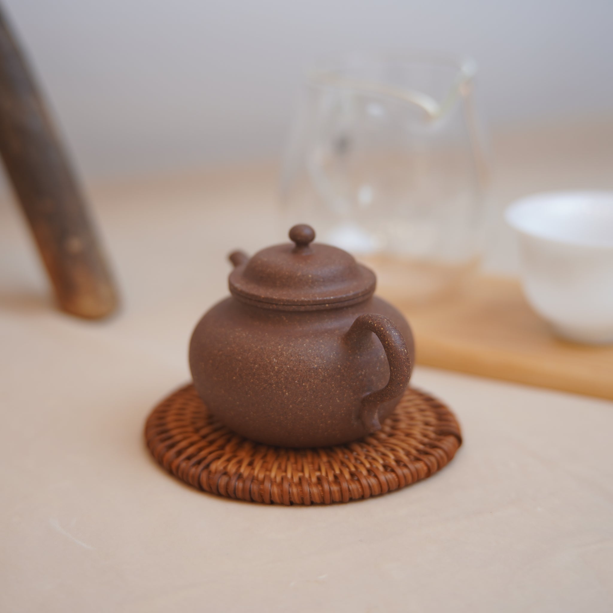 *New Product** Disciple of Ye Hongjun* [Ancient Lotus Seed] Fully Handmade Blue and White Block Purple Clay Teapot with Bottom Groove