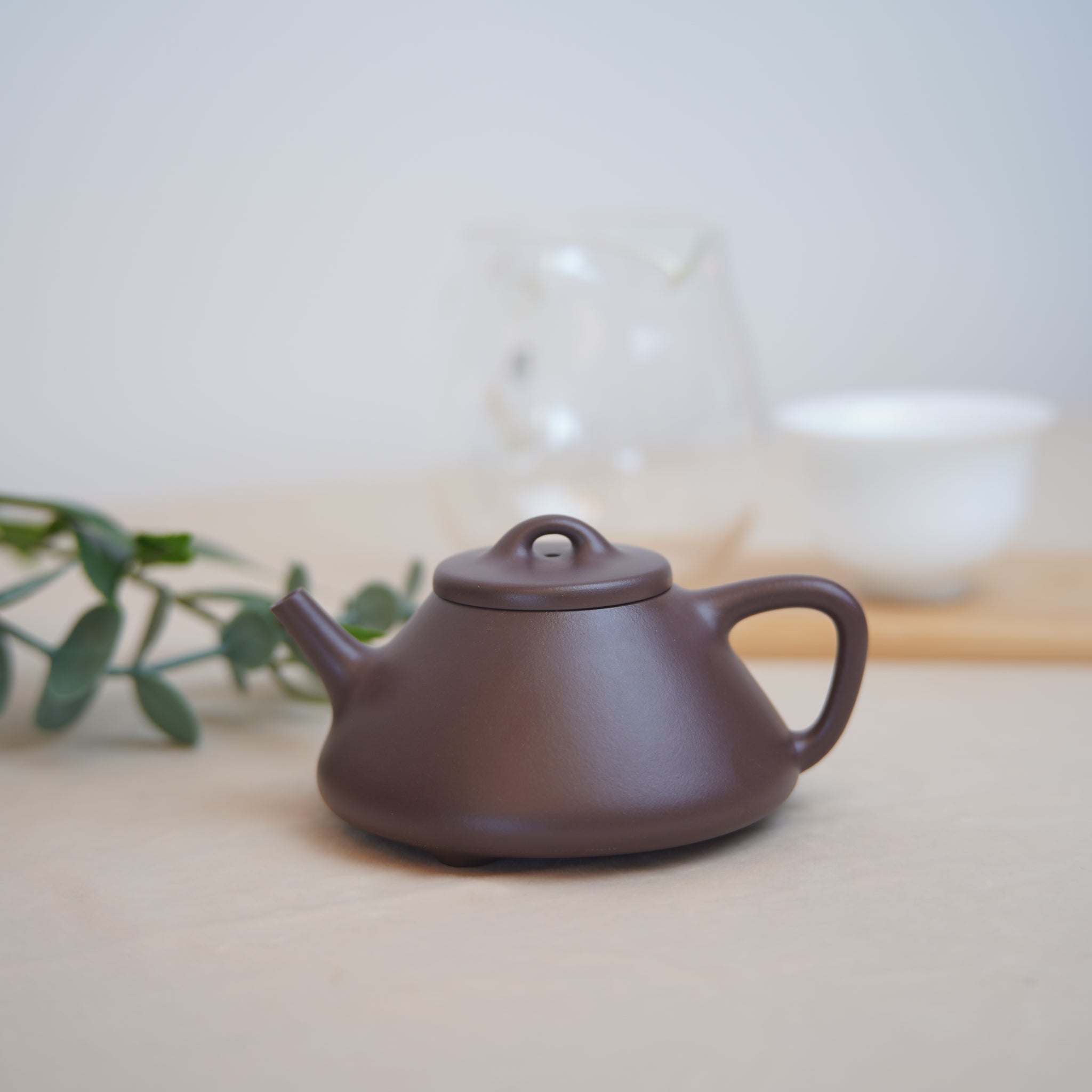 *New Product* [Ziye Stone Scoop] Fully Handmade Raw Mineral Purple Clay Teapot 