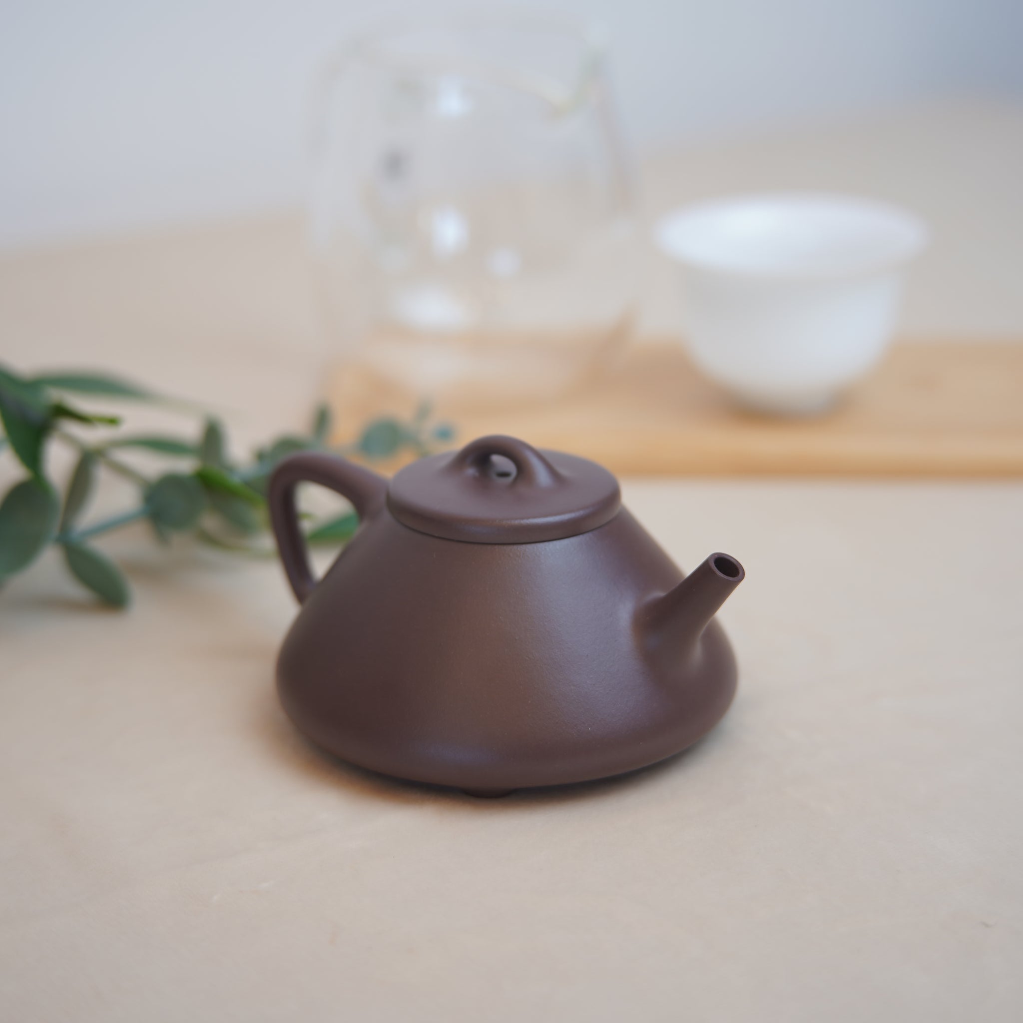 *New Product* [Ziye Stone Scoop] Fully Handmade Raw Mineral Purple Clay Teapot 