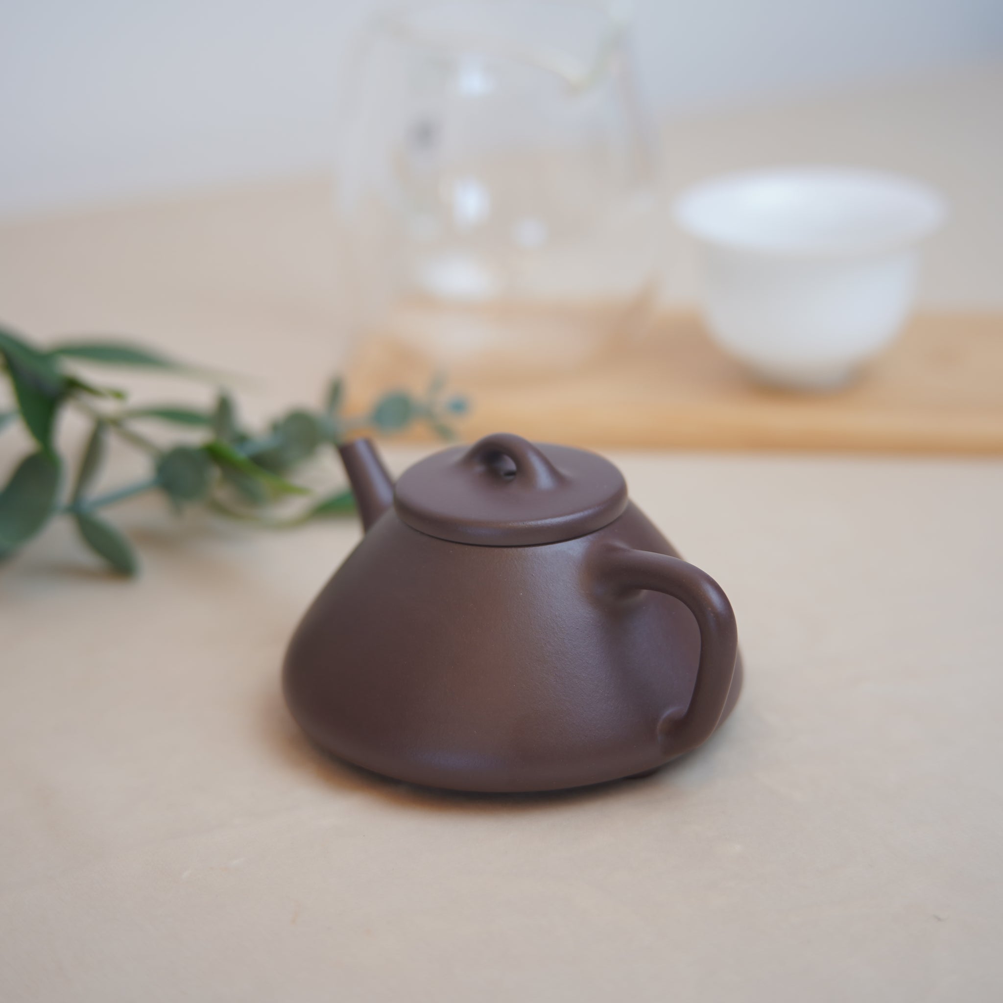 *New Product* [Ziye Stone Scoop] Fully Handmade Raw Mineral Purple Clay Teapot 