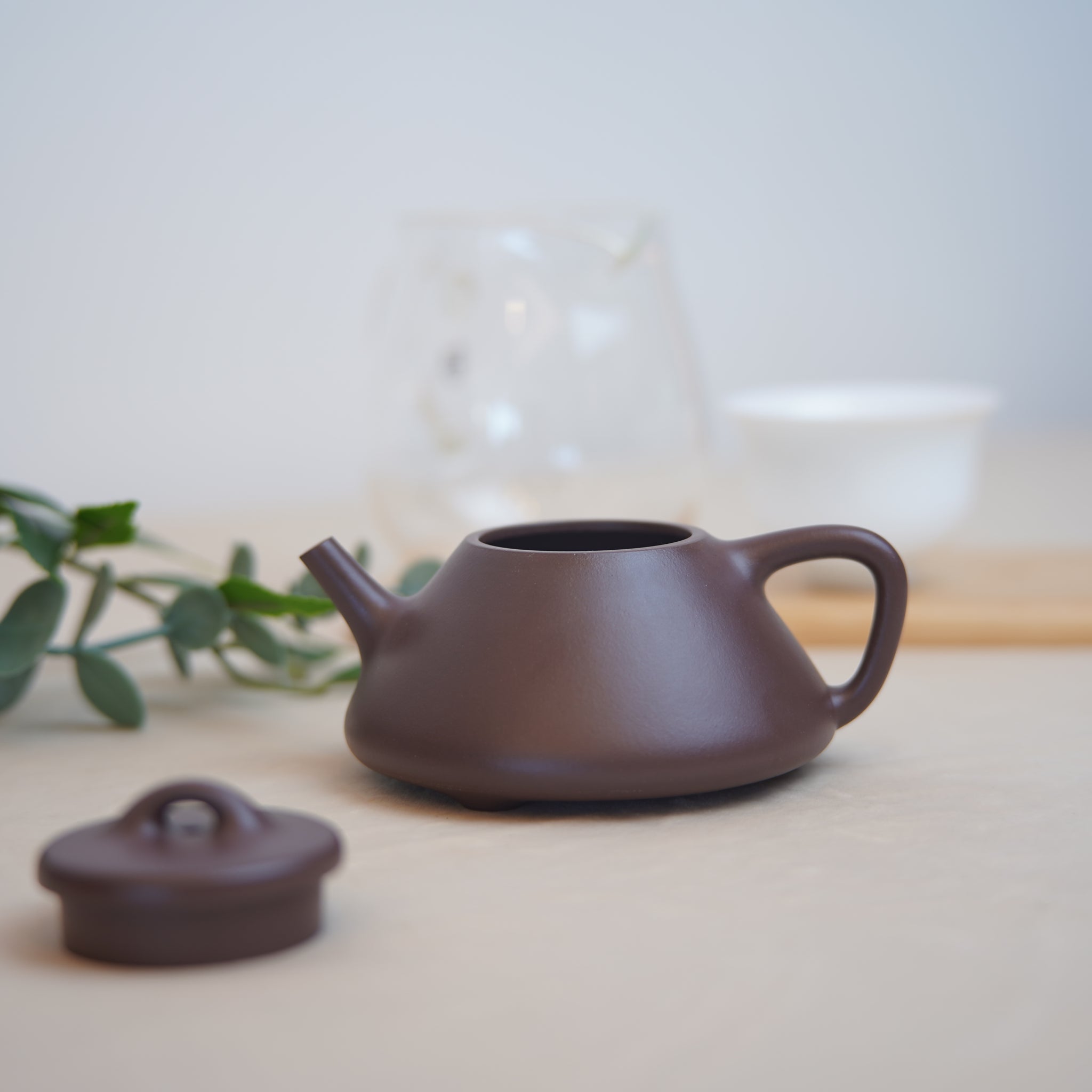 *New Product* [Ziye Stone Scoop] Fully Handmade Raw Mineral Purple Clay Teapot 