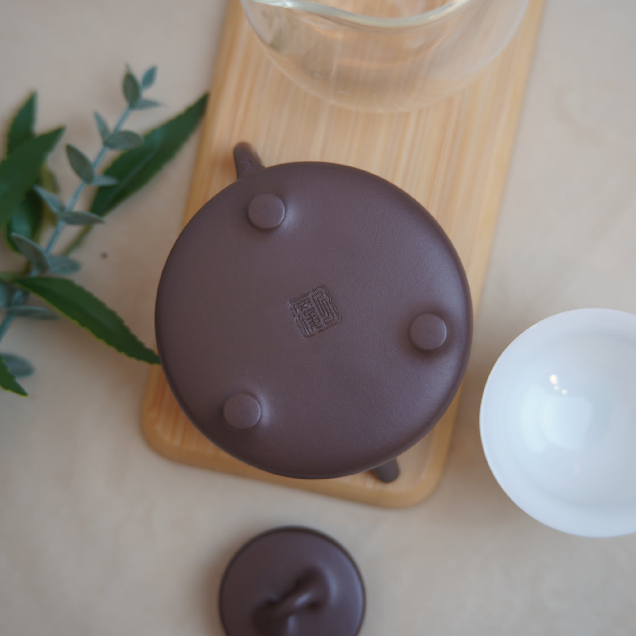 *New Product* [Ziye Stone Scoop] Fully Handmade Raw Mineral Purple Clay Teapot 