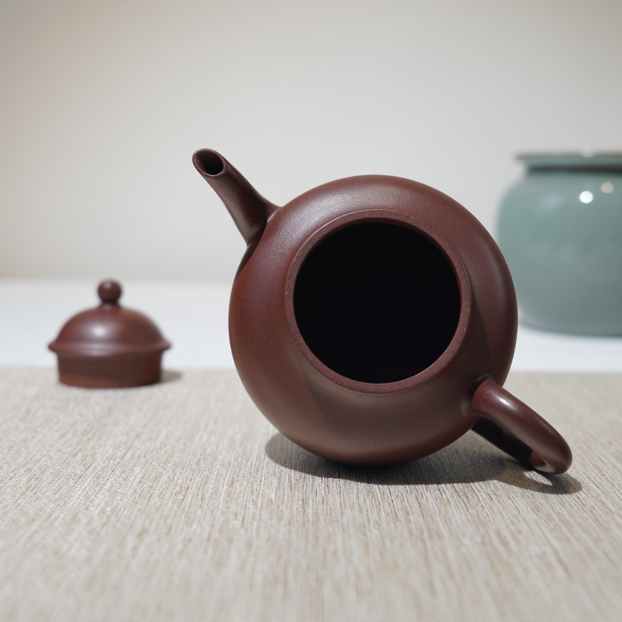 *新品*【橄欖】原礦底槽青摹古紫砂茶壺