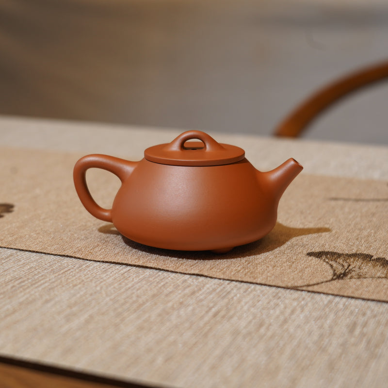 *新品*【石瓢】全手工潮州朱泥手拉茶壺