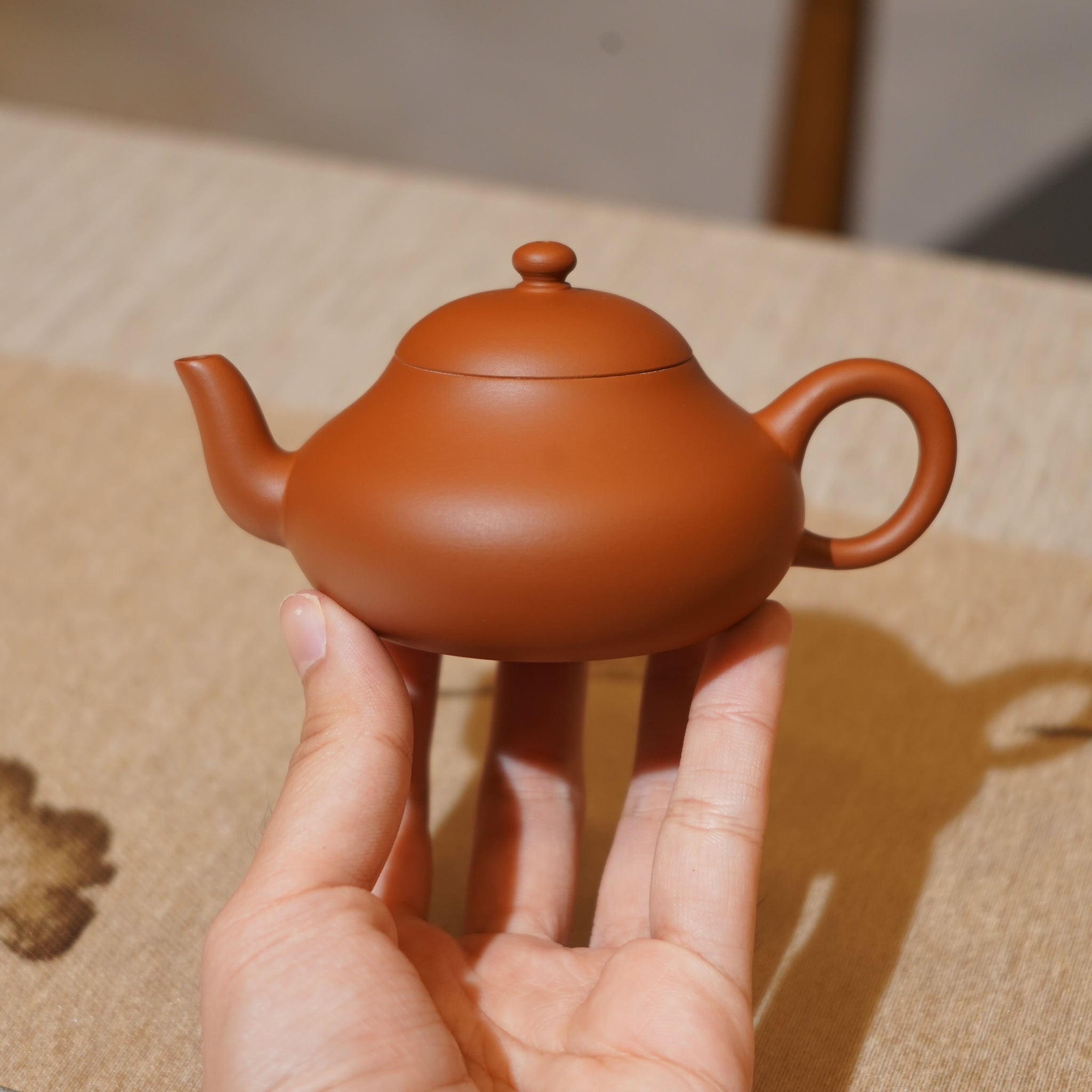 *新品*【矮梨】全手工潮州朱泥手拉茶壺