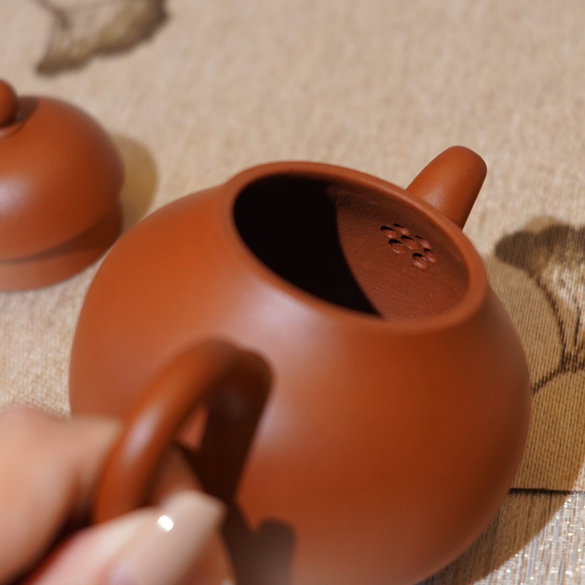 （已售出）*新品*【翼斋蓮子壺】全手工原礦朱泥紫砂茶壺