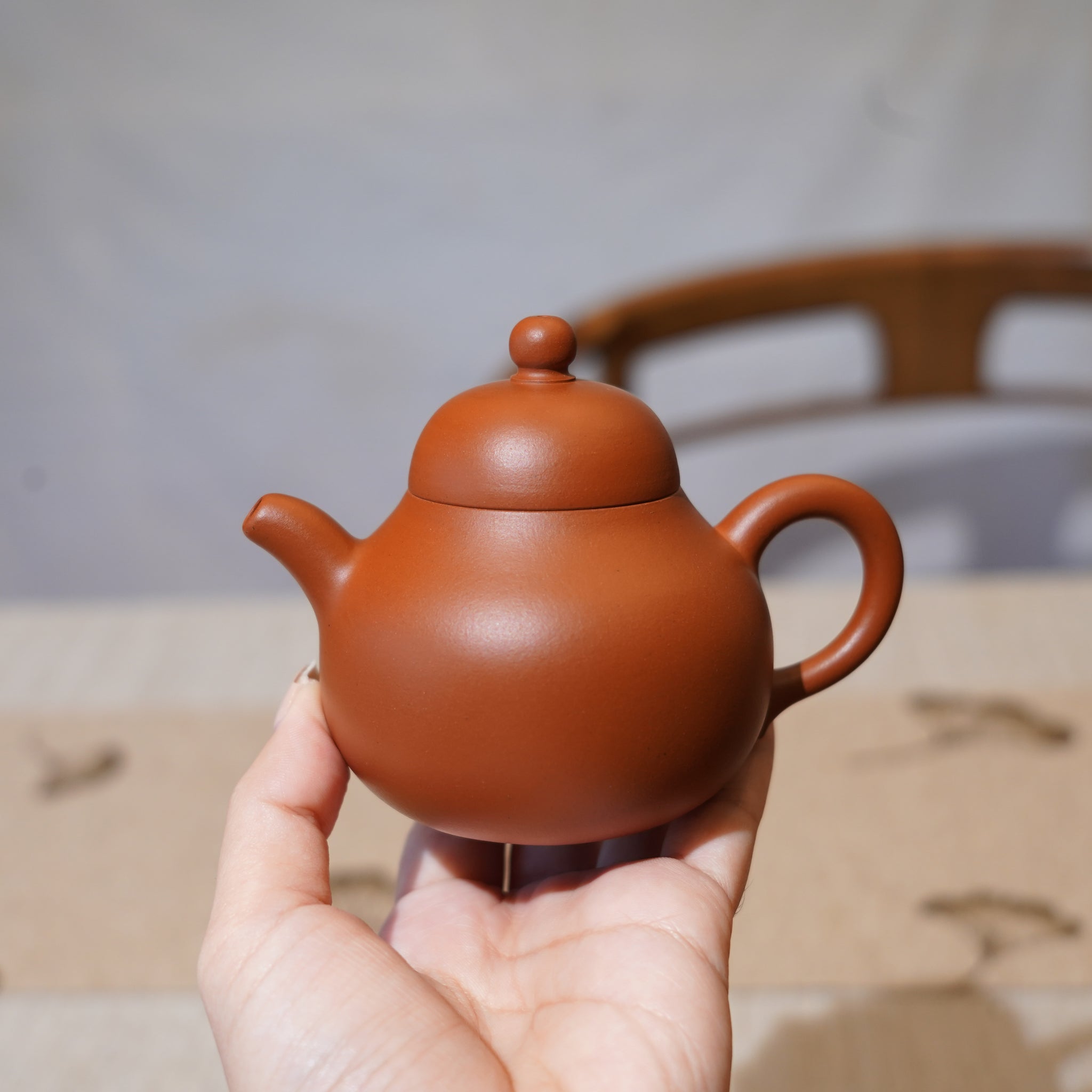 （已售出）*新品*【翼斋蓮子壺】全手工原礦朱泥紫砂茶壺