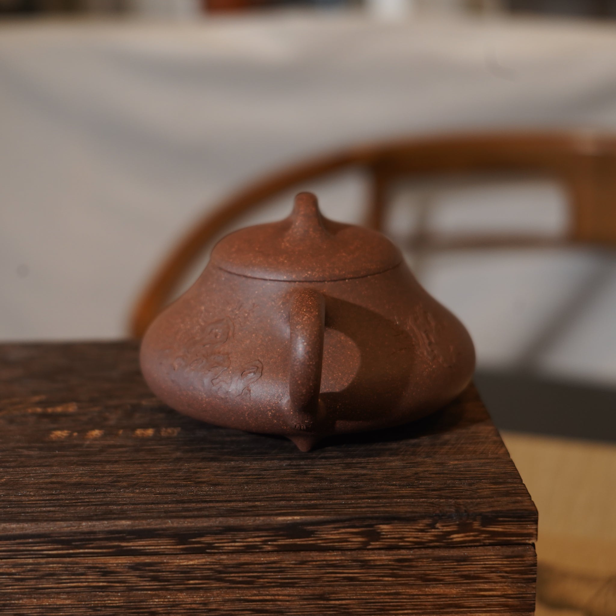 *新品*【承風石瓢】全手工紫泥刻字畫貼花紫砂茶壺