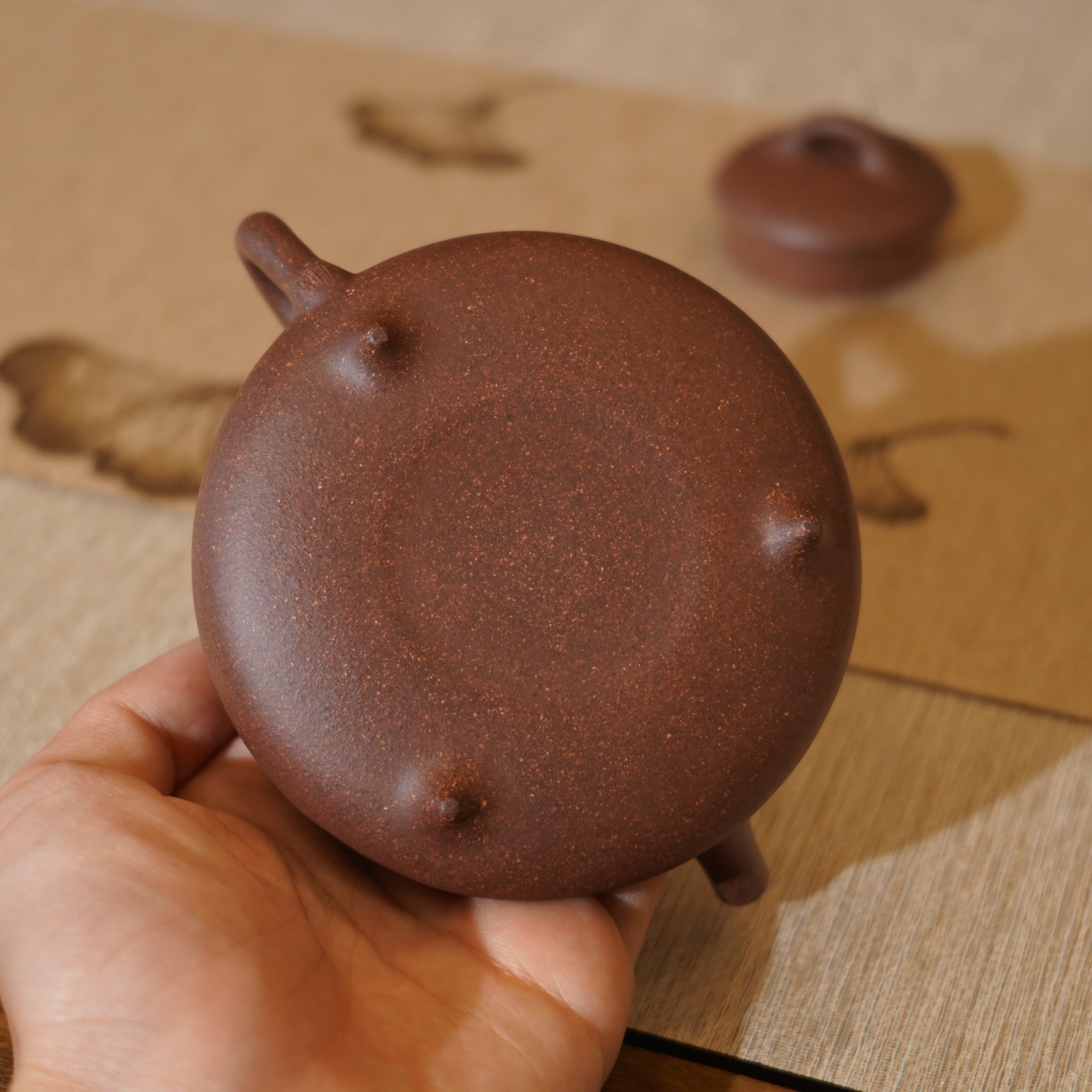 *新品*【承風石瓢】全手工紫泥刻字畫貼花紫砂茶壺