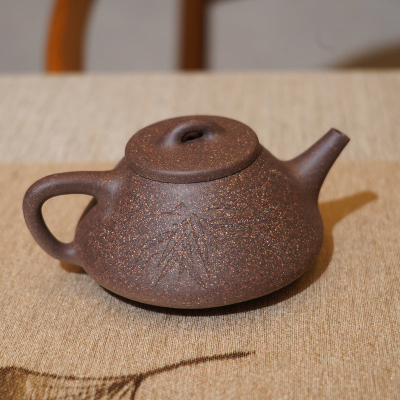 *新品*【石瓢】全手工紫泥刻字畫紫砂茶壺