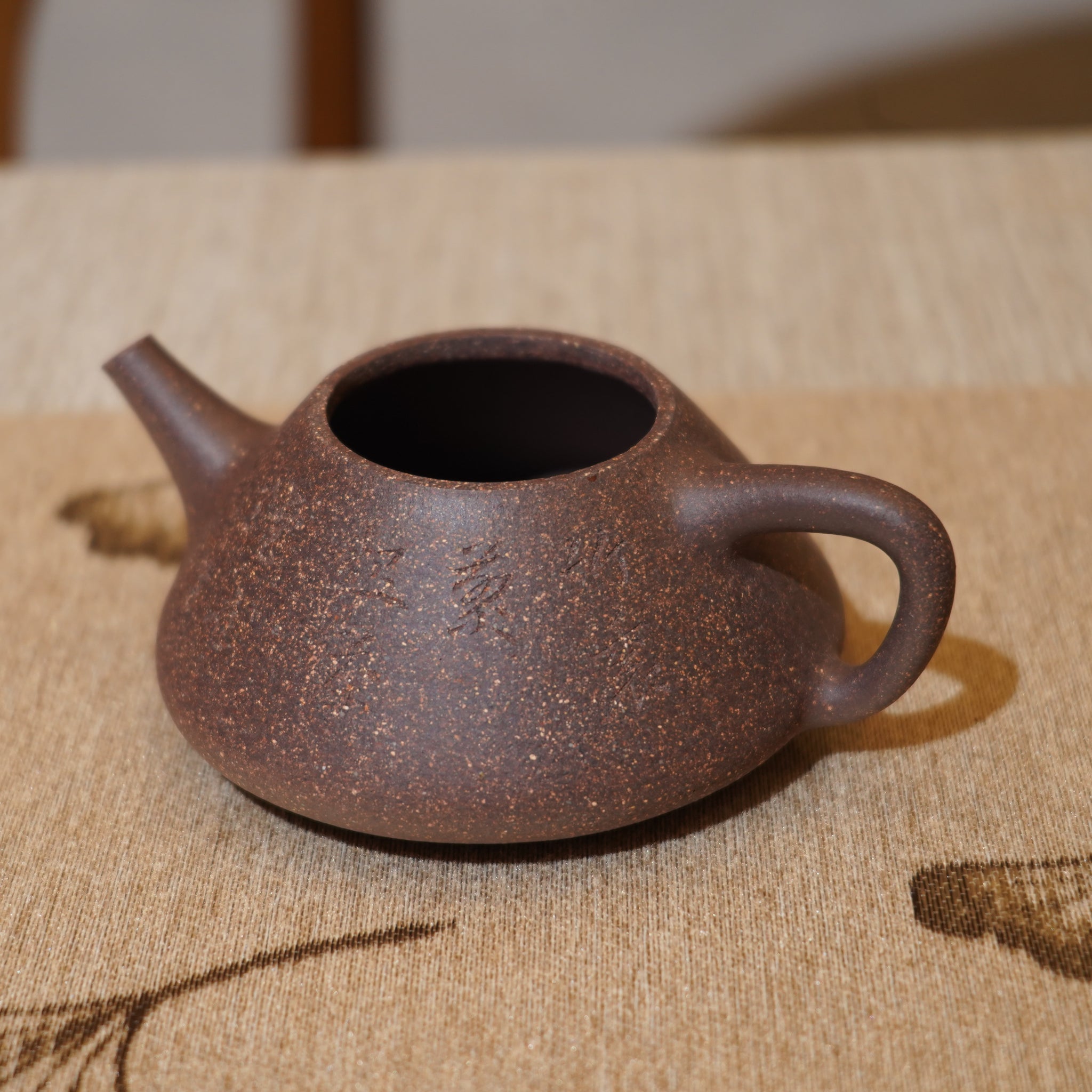 *新品*【石瓢】全手工紫泥刻字畫紫砂茶壺