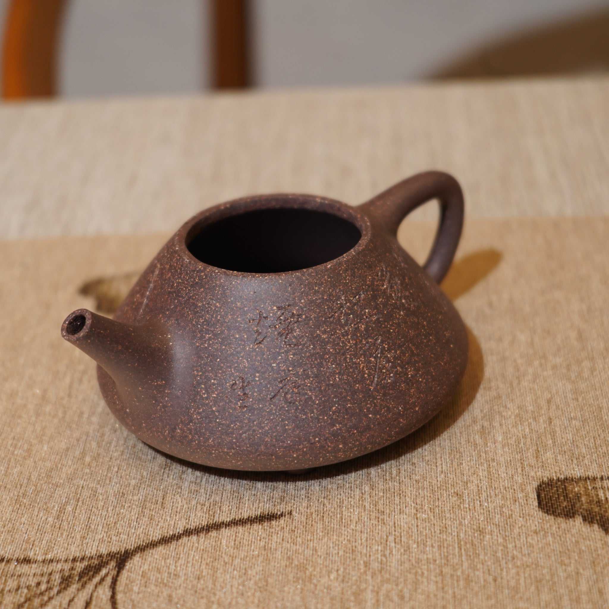 *新品*【石瓢】全手工紫泥刻字畫紫砂茶壺