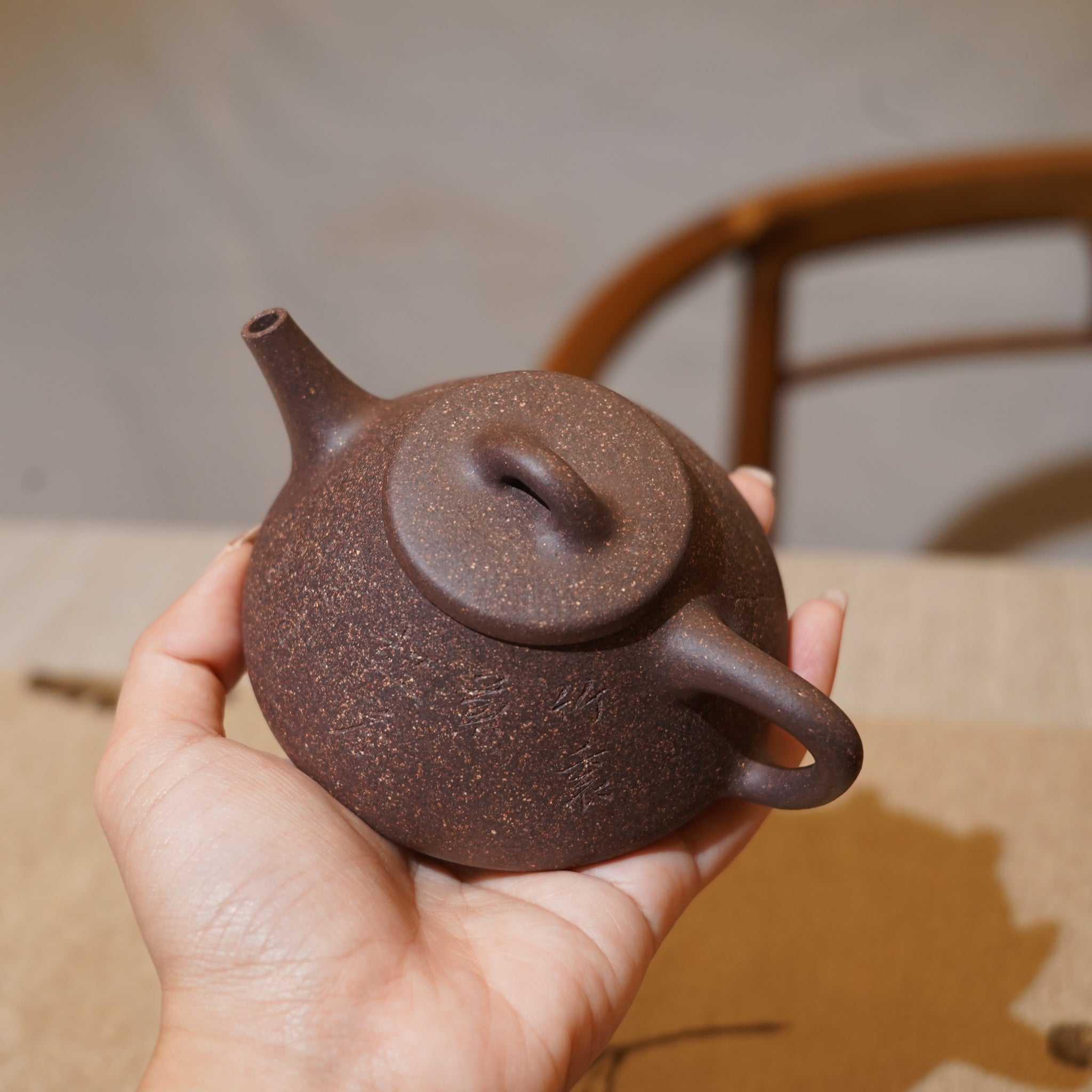 *新品*【石瓢】全手工紫泥刻字畫紫砂茶壺