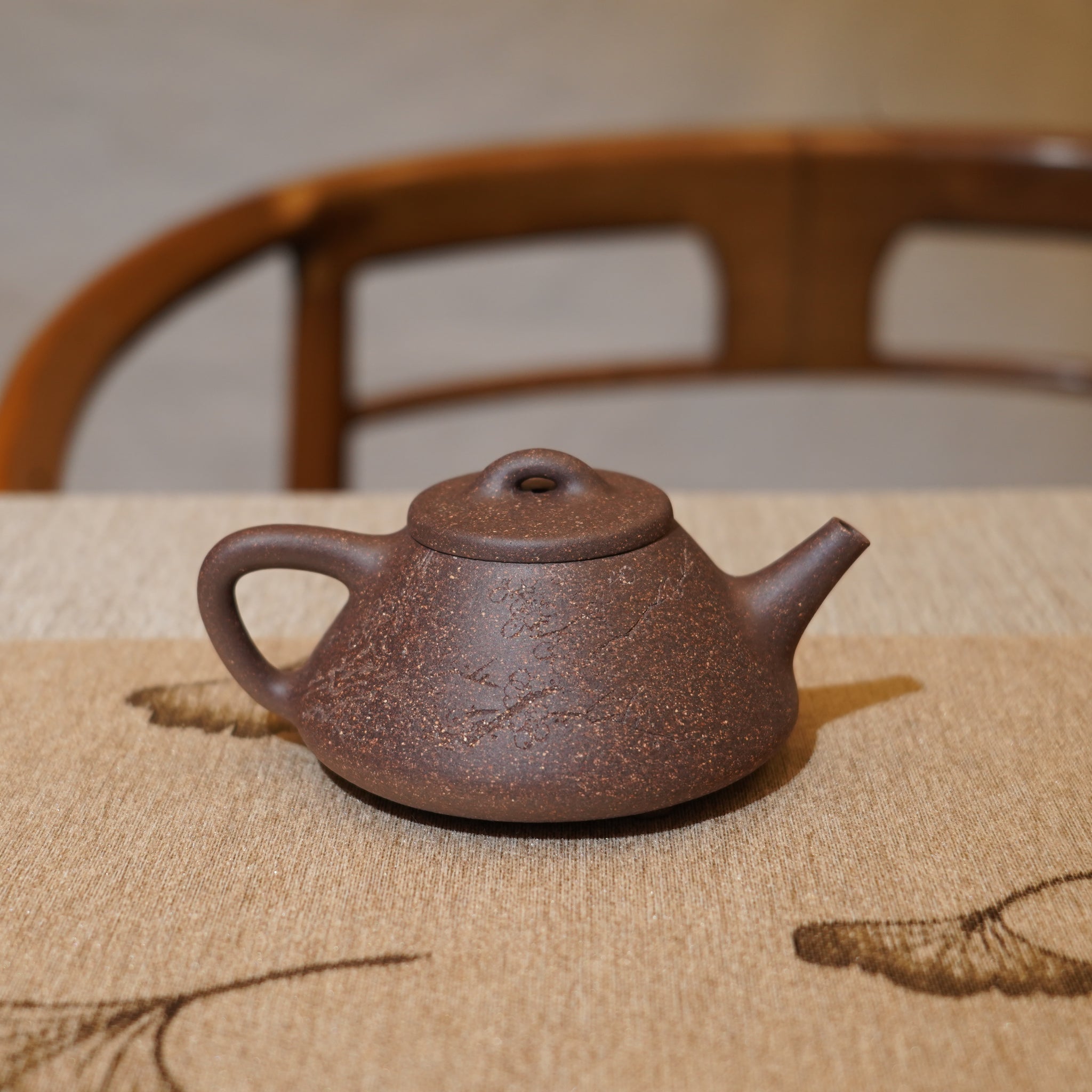 *新品*【石瓢】全手工紫泥刻字畫紫砂茶壺