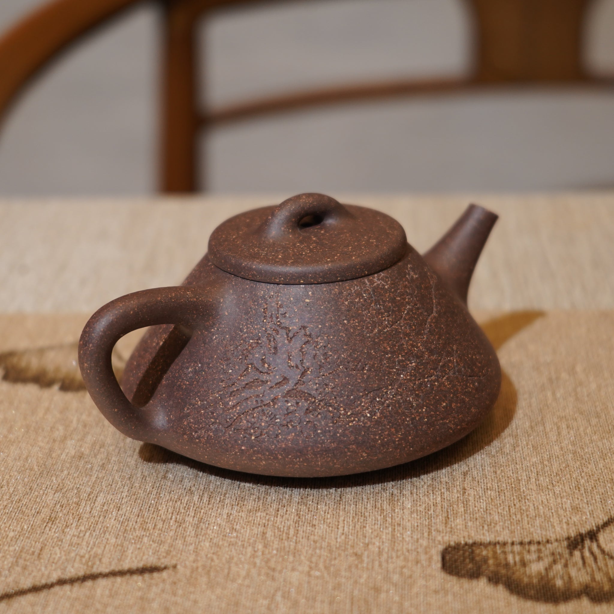 *新品*【石瓢】全手工紫泥刻字畫紫砂茶壺