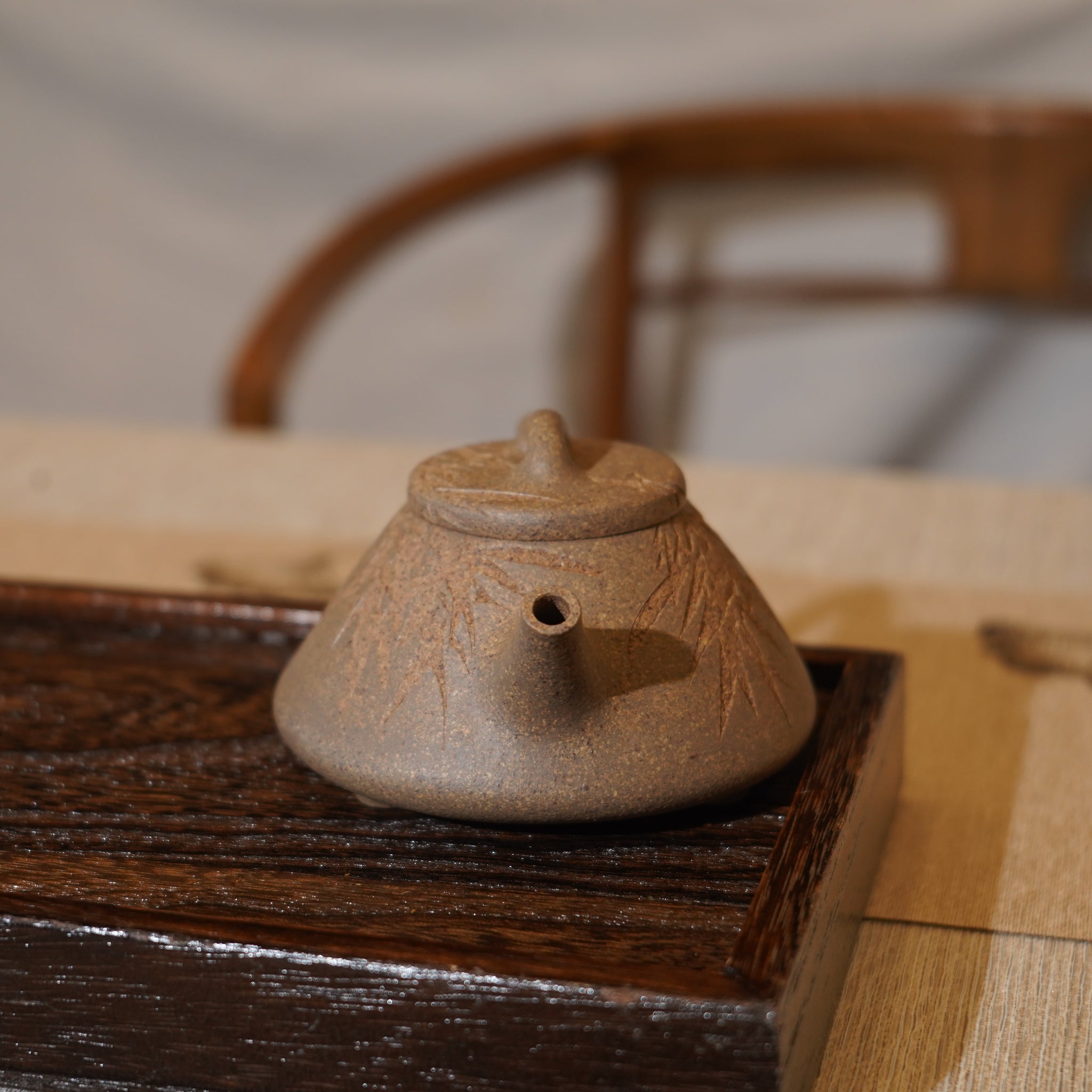 *新品*【子冶石瓢】全手工手磨段泥刻字畫紫砂茶壺