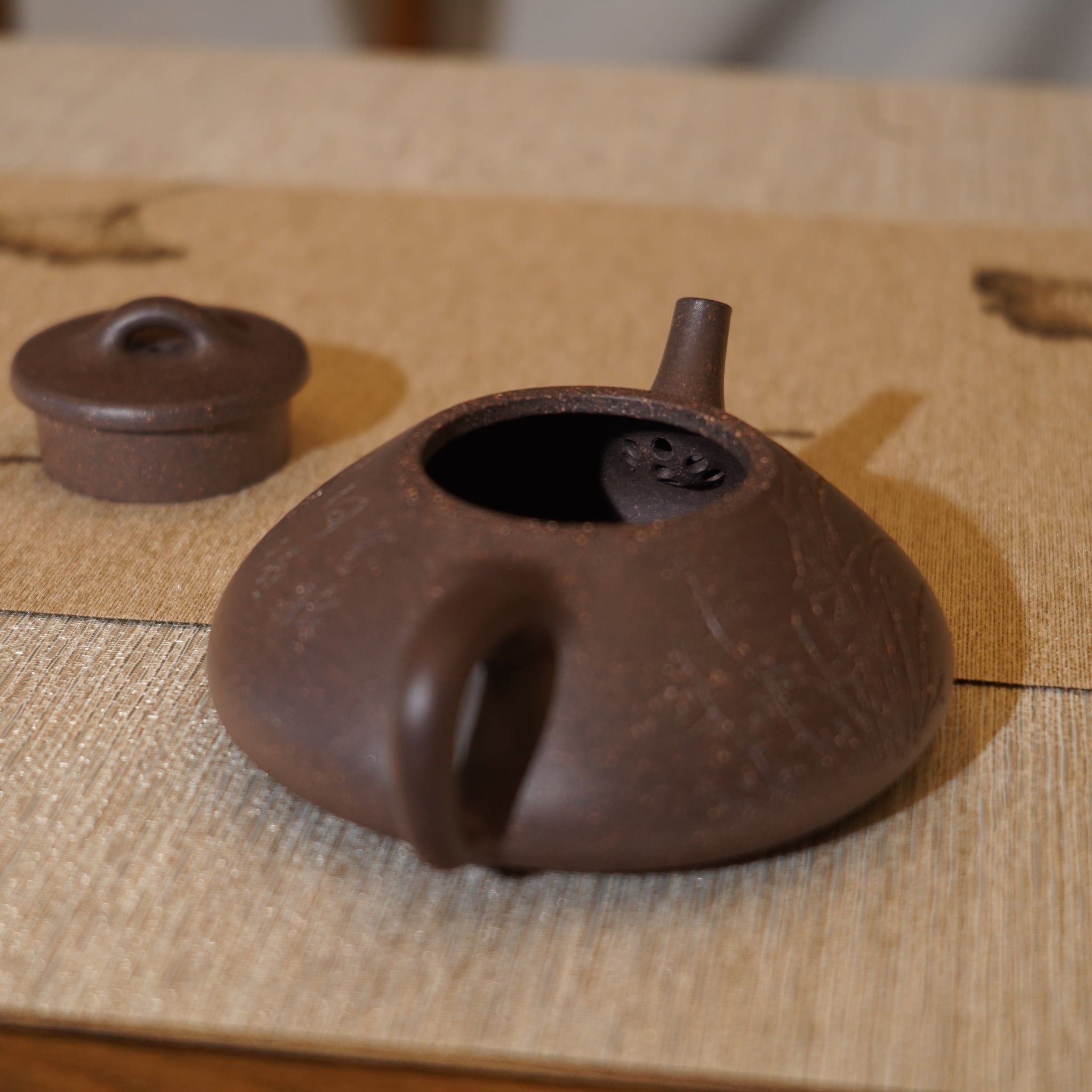 *新品*【石瓢】全手工紫泥刻字畫紫砂茶壺