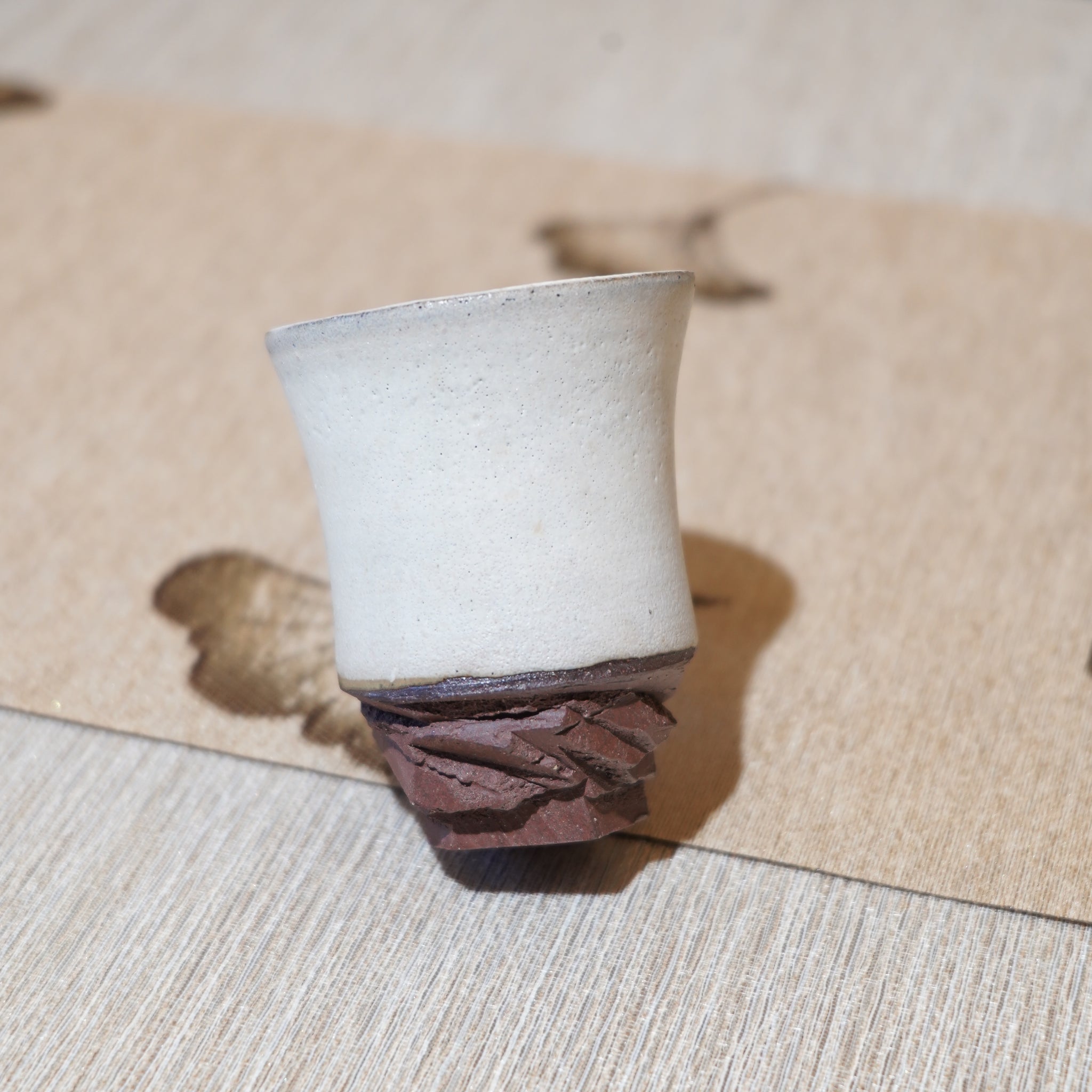 *新品*【雪隱·霜峰】全手工紅陶炻器主人杯