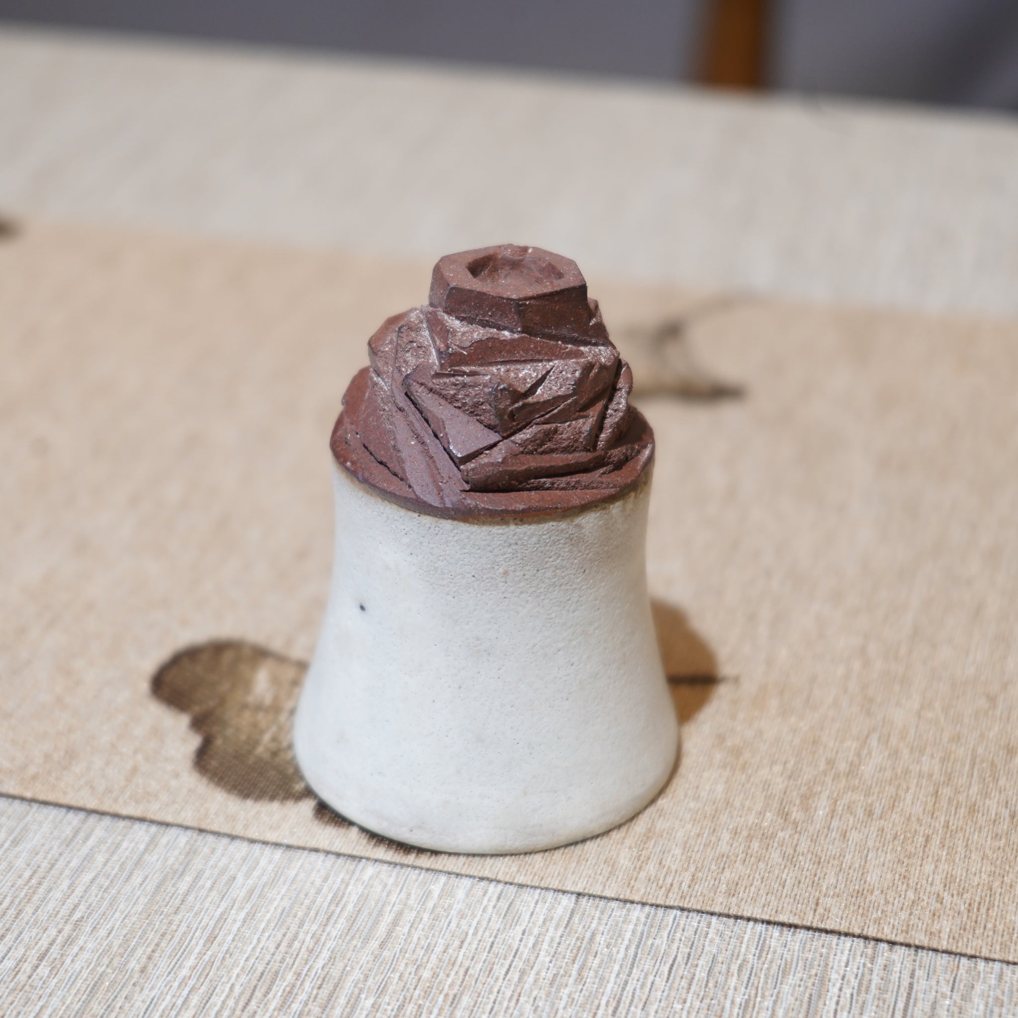 *新品*【雪隱·霜峰】全手工紅陶炻器主人杯