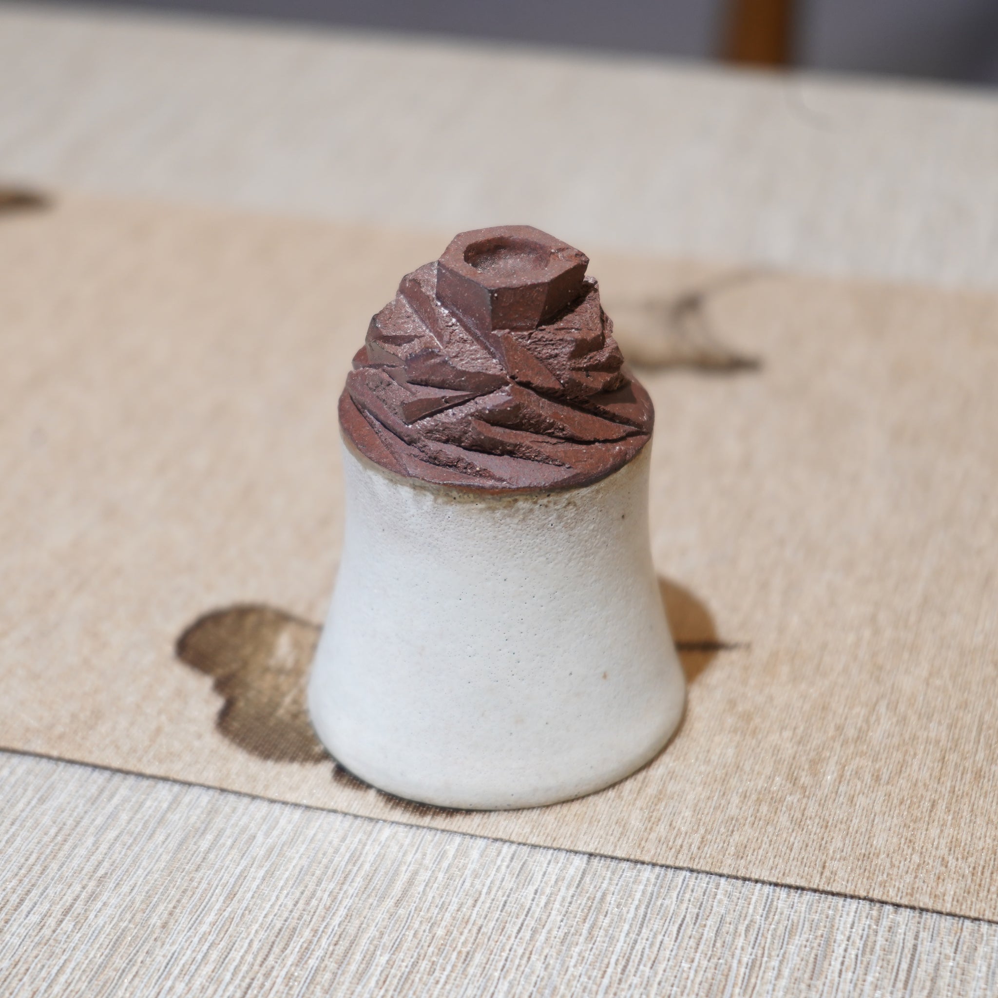 *新品*【雪隱·霜峰】全手工紅陶炻器主人杯