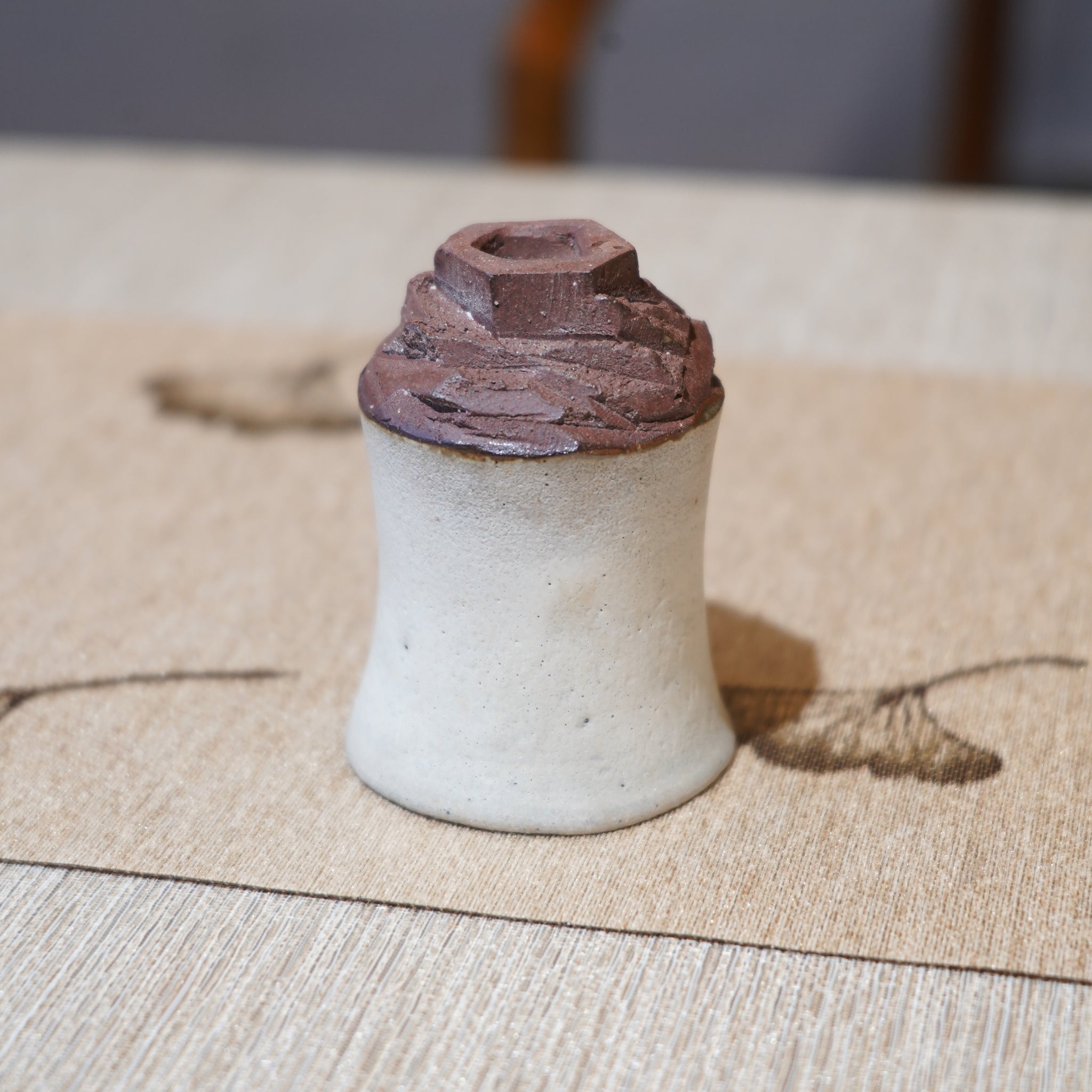 *新品*【雪隱·霜峰】全手工紅陶炻器主人杯