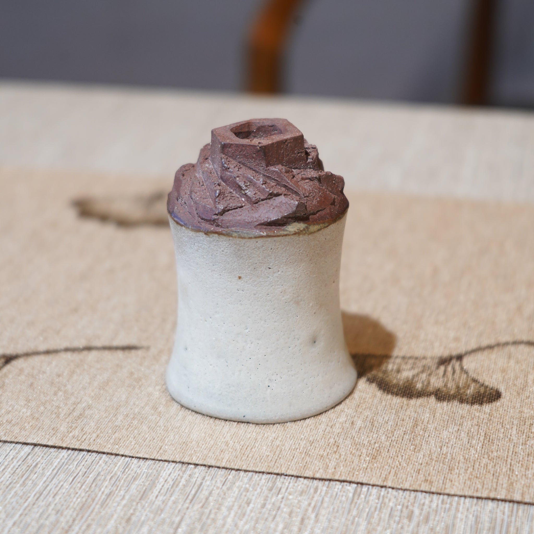 *新品*【雪隱·霜峰】全手工紅陶炻器主人杯