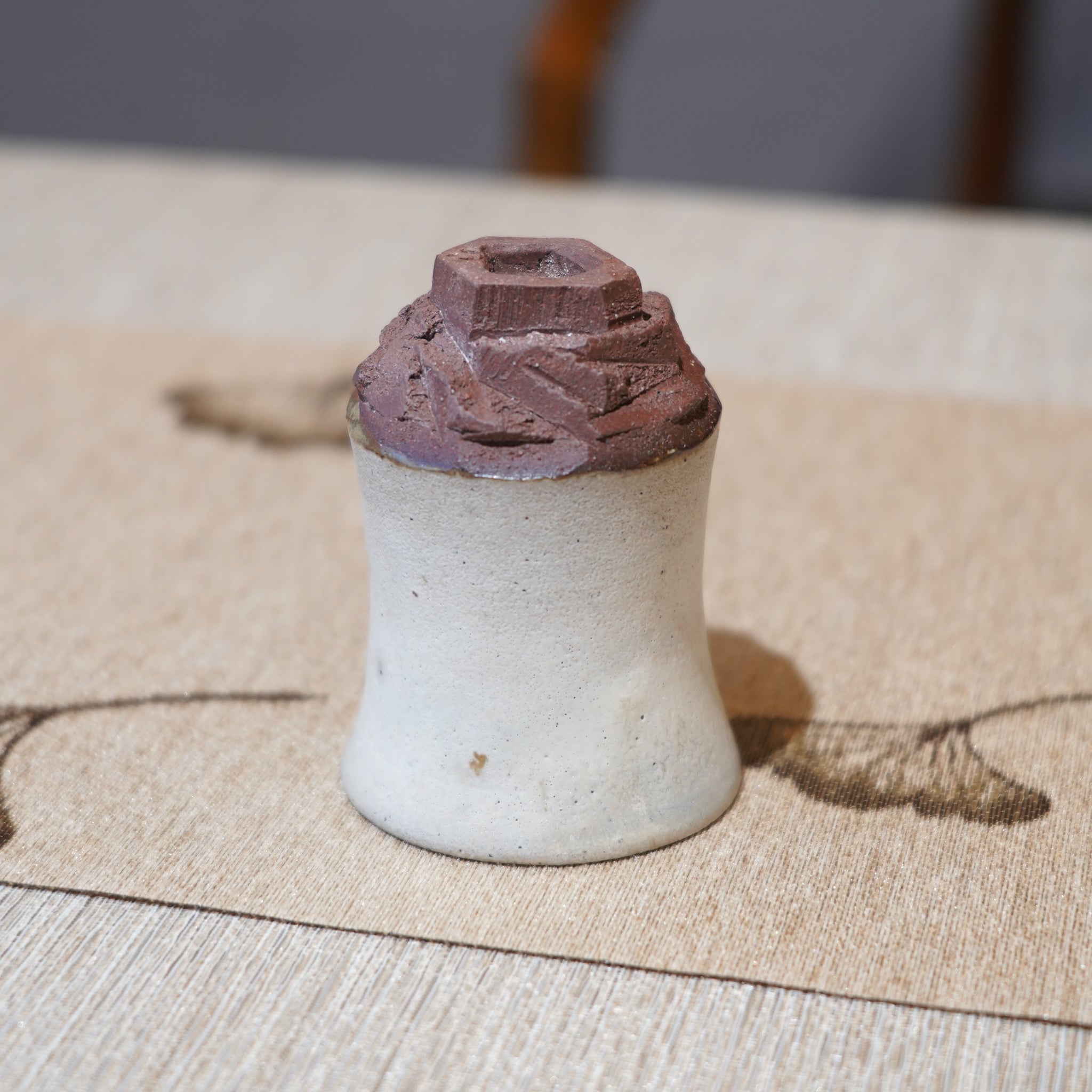 *新品*【雪隱·霜峰】全手工紅陶炻器主人杯