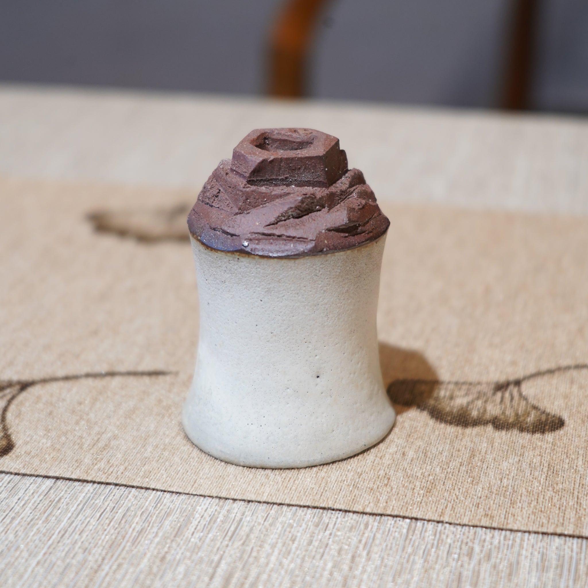 *新品*【雪隱·霜峰】全手工紅陶炻器主人杯