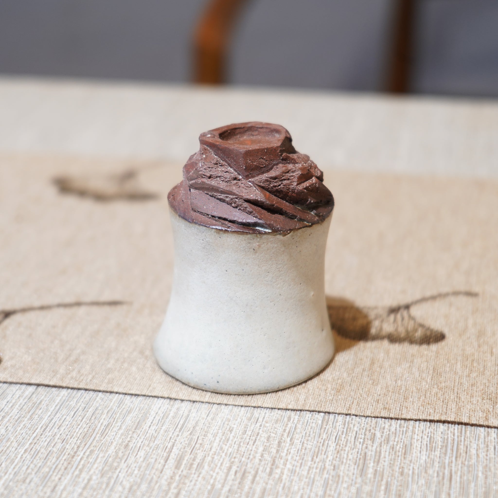 *新品*【雪隱·霜峰】全手工紅陶炻器主人杯