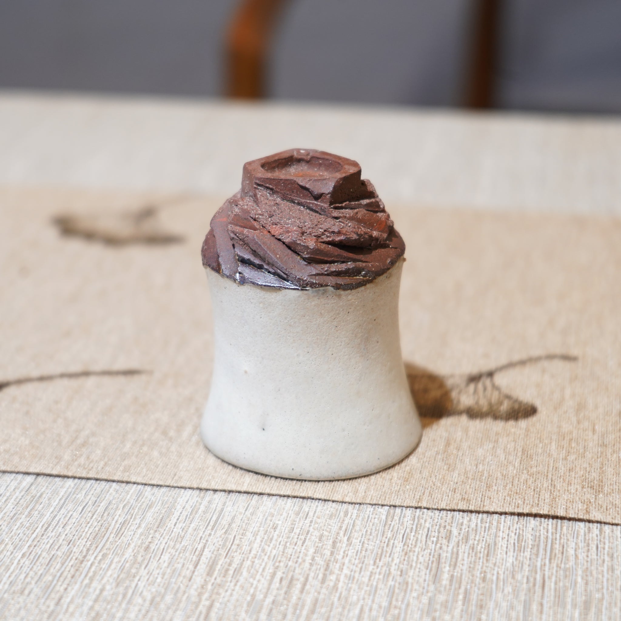 *新品*【雪隱·霜峰】全手工紅陶炻器主人杯