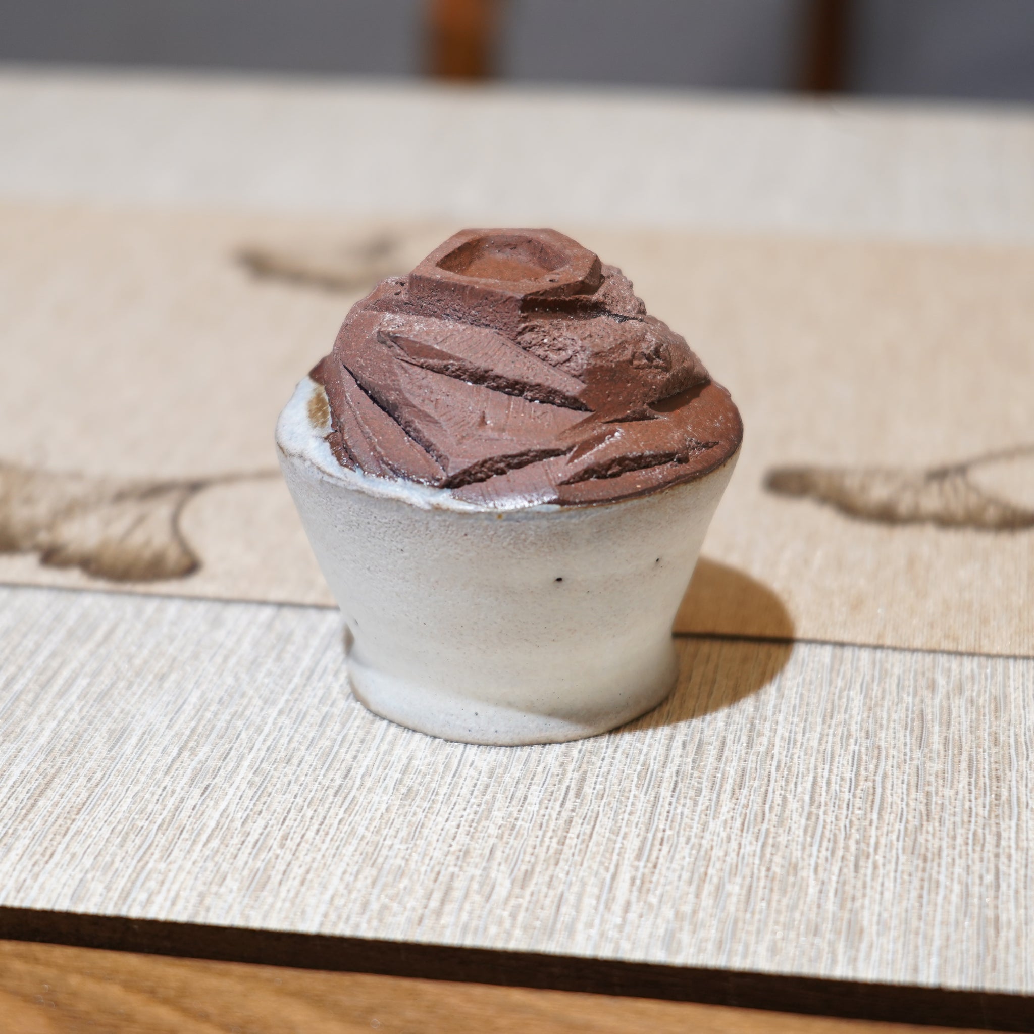 *新品*【雪隱·霜岳】全手工紅陶炻器主人杯