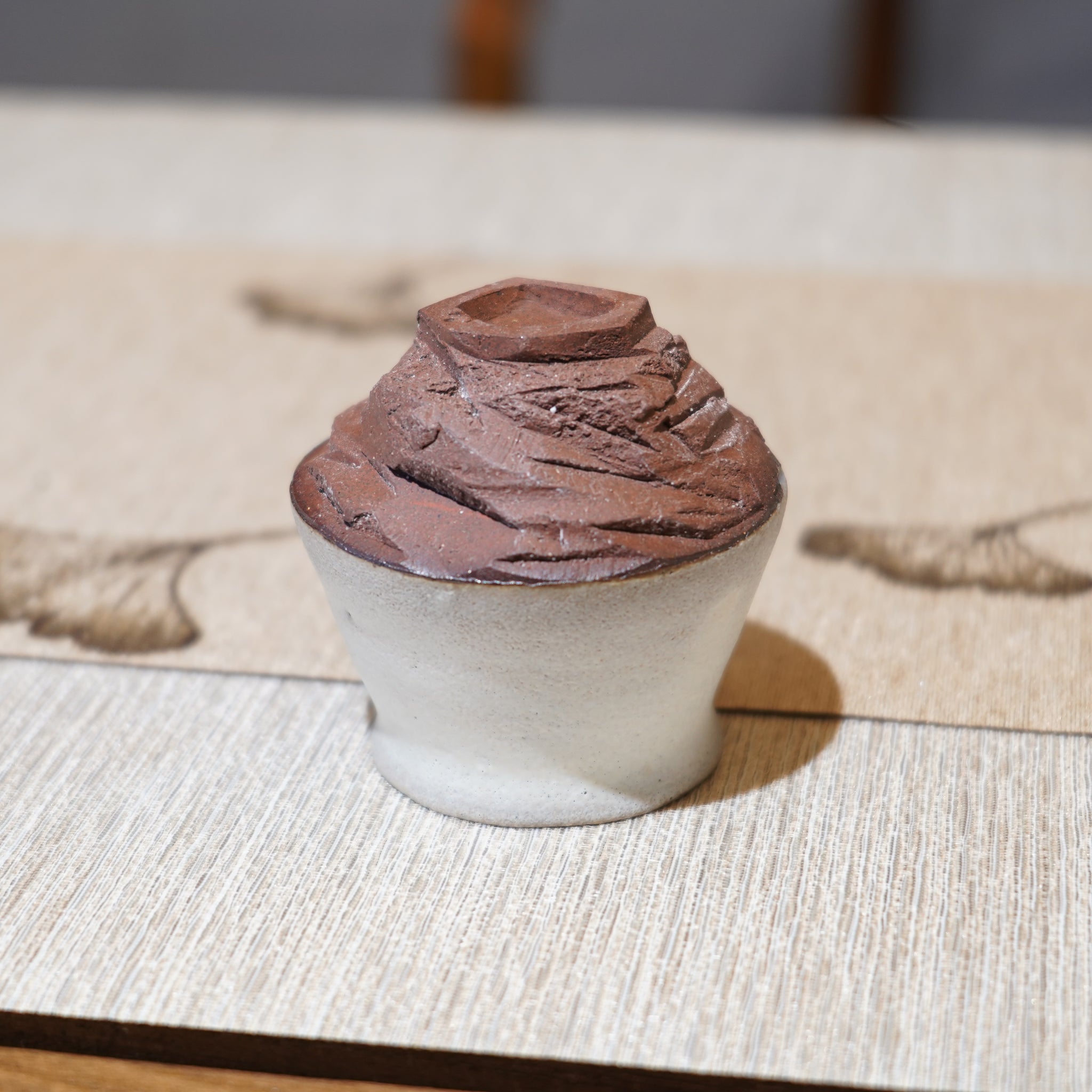 *新品*【雪隱·霜岳】全手工紅陶炻器主人杯