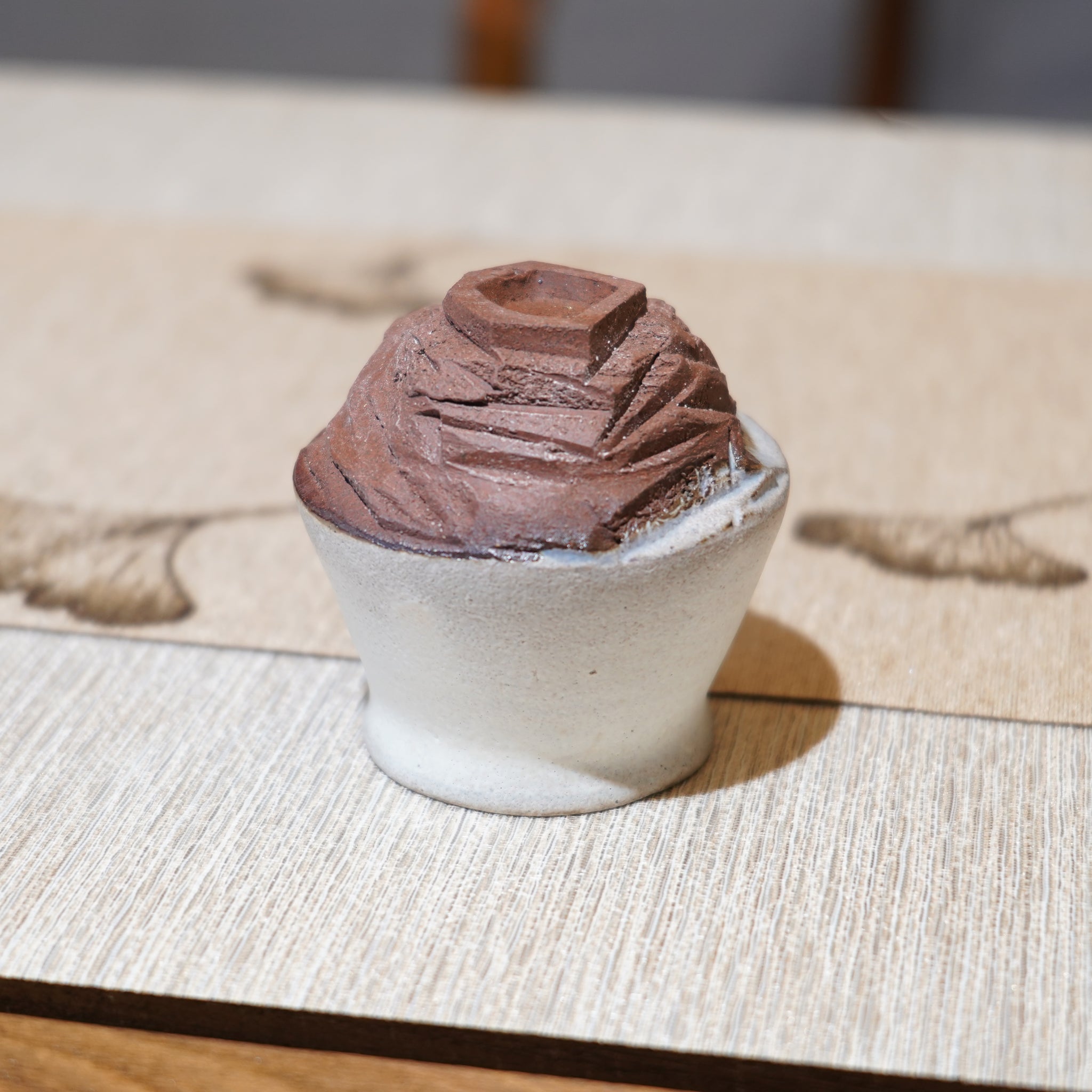 *新品*【雪隱·霜岳】全手工紅陶炻器主人杯