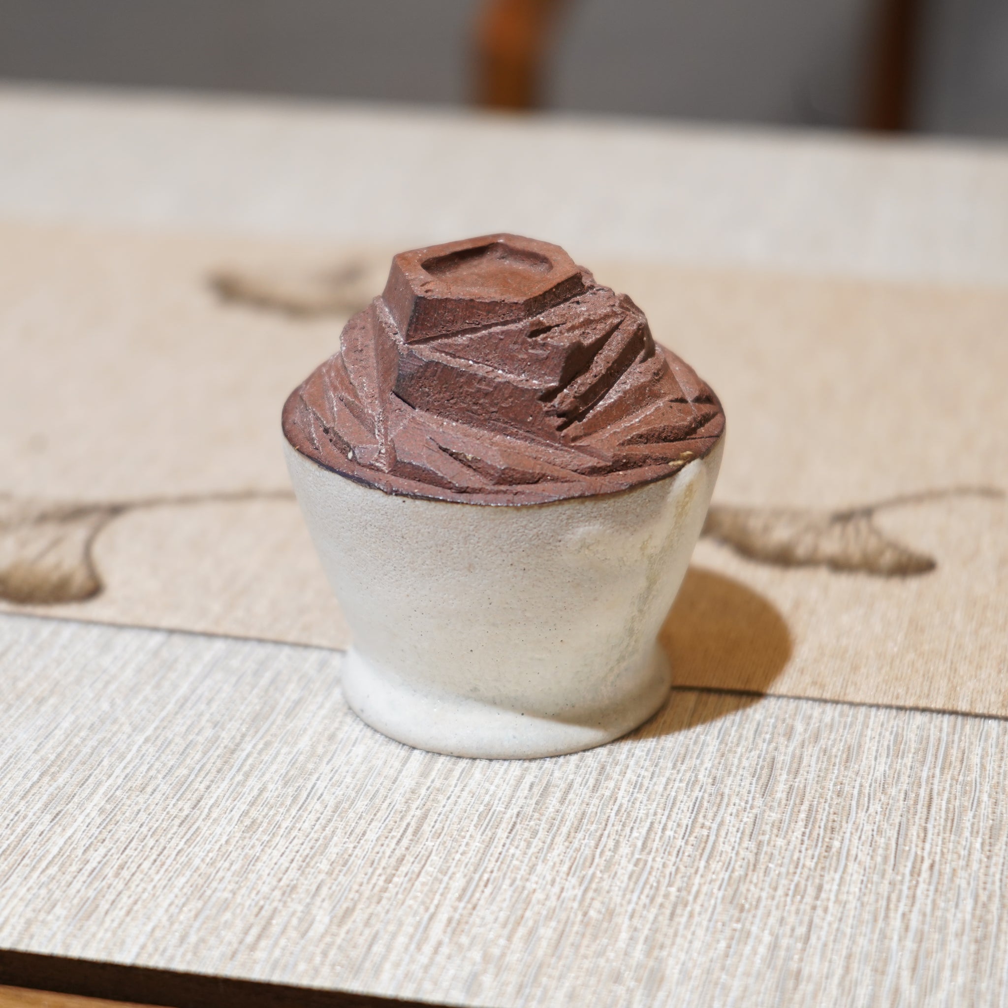 *新品*【雪隱·霜岳】全手工紅陶炻器主人杯