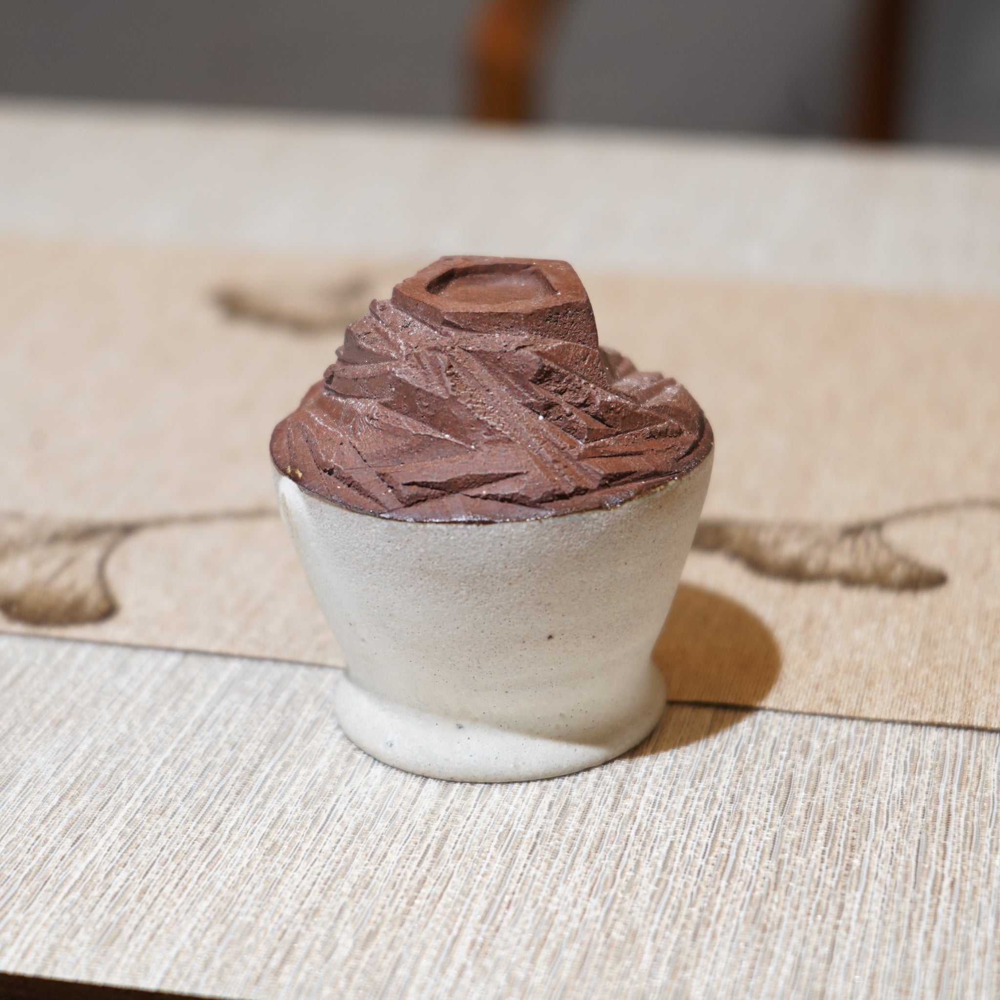 *新品*【雪隱·霜岳】全手工紅陶炻器主人杯