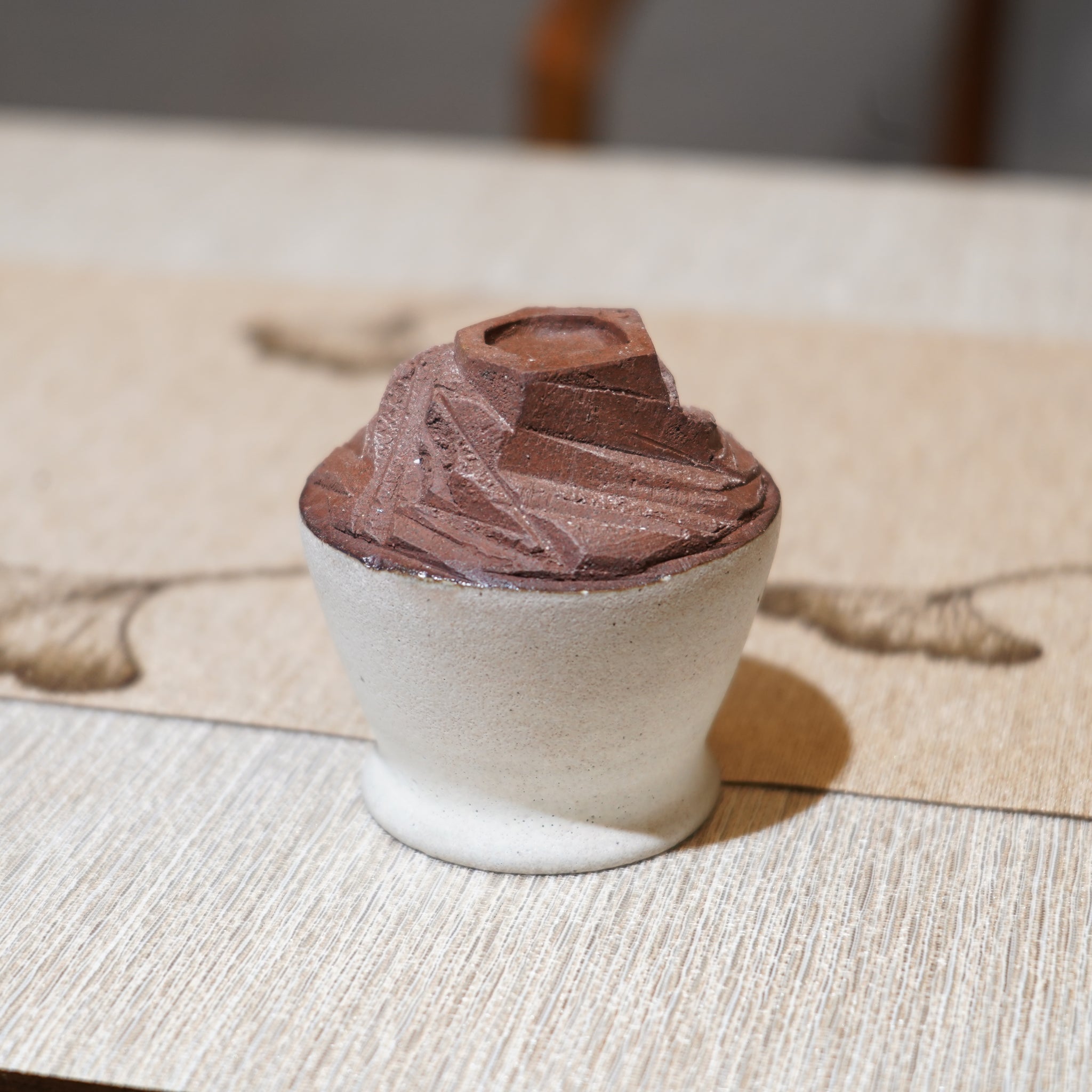 *新品*【雪隱·霜岳】全手工紅陶炻器主人杯