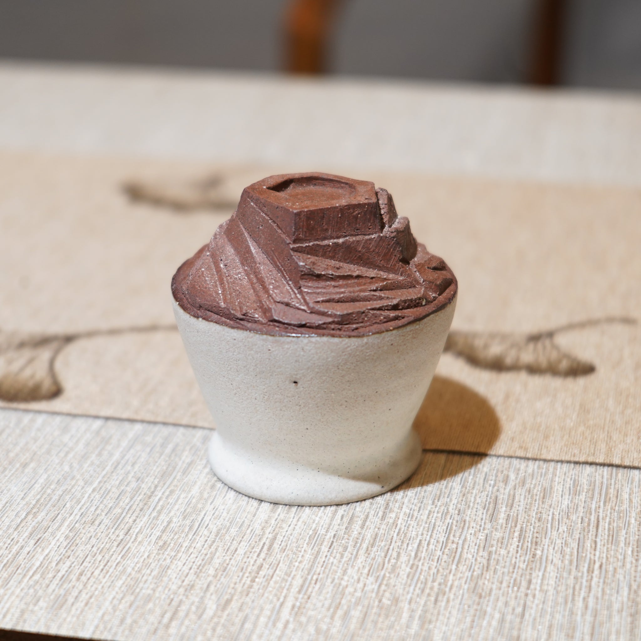 *新品*【雪隱·霜岳】全手工紅陶炻器主人杯