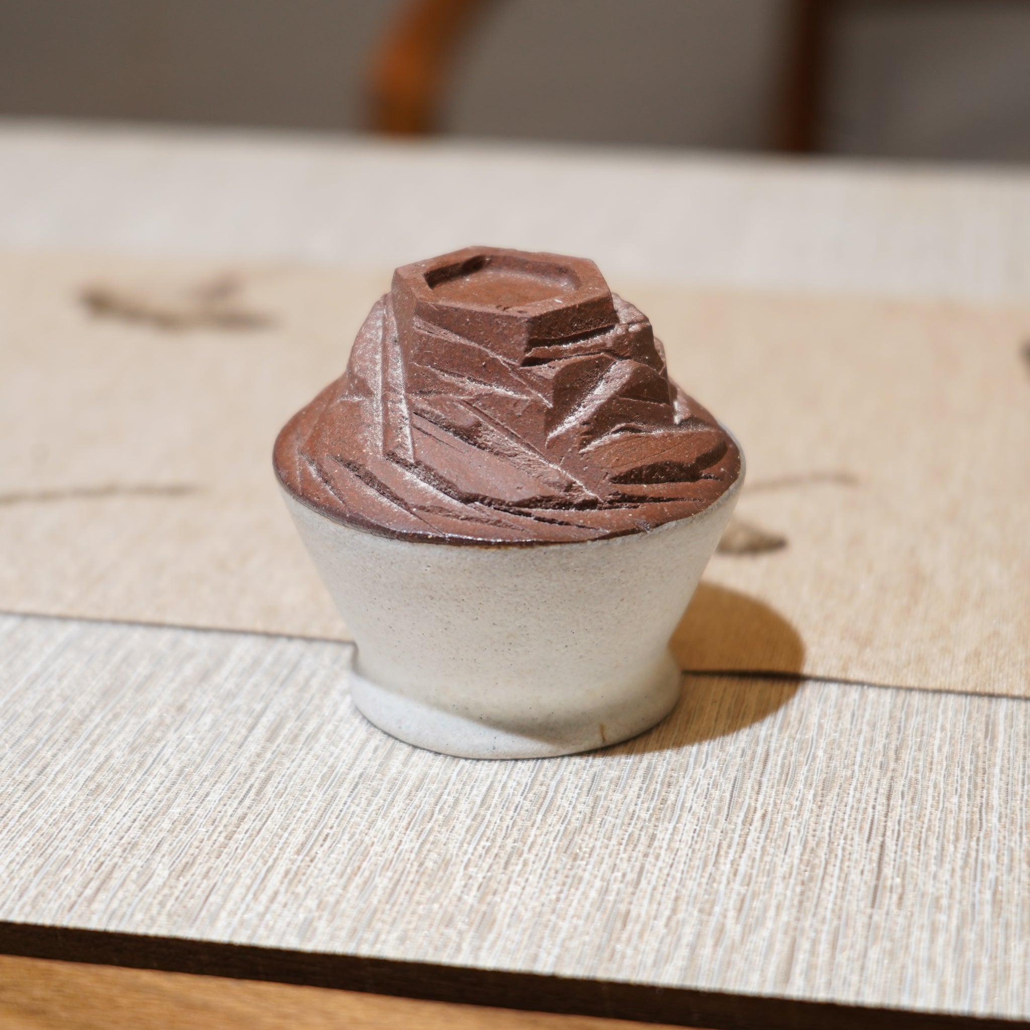 *新品*【雪隱·霜岳】全手工紅陶炻器主人杯