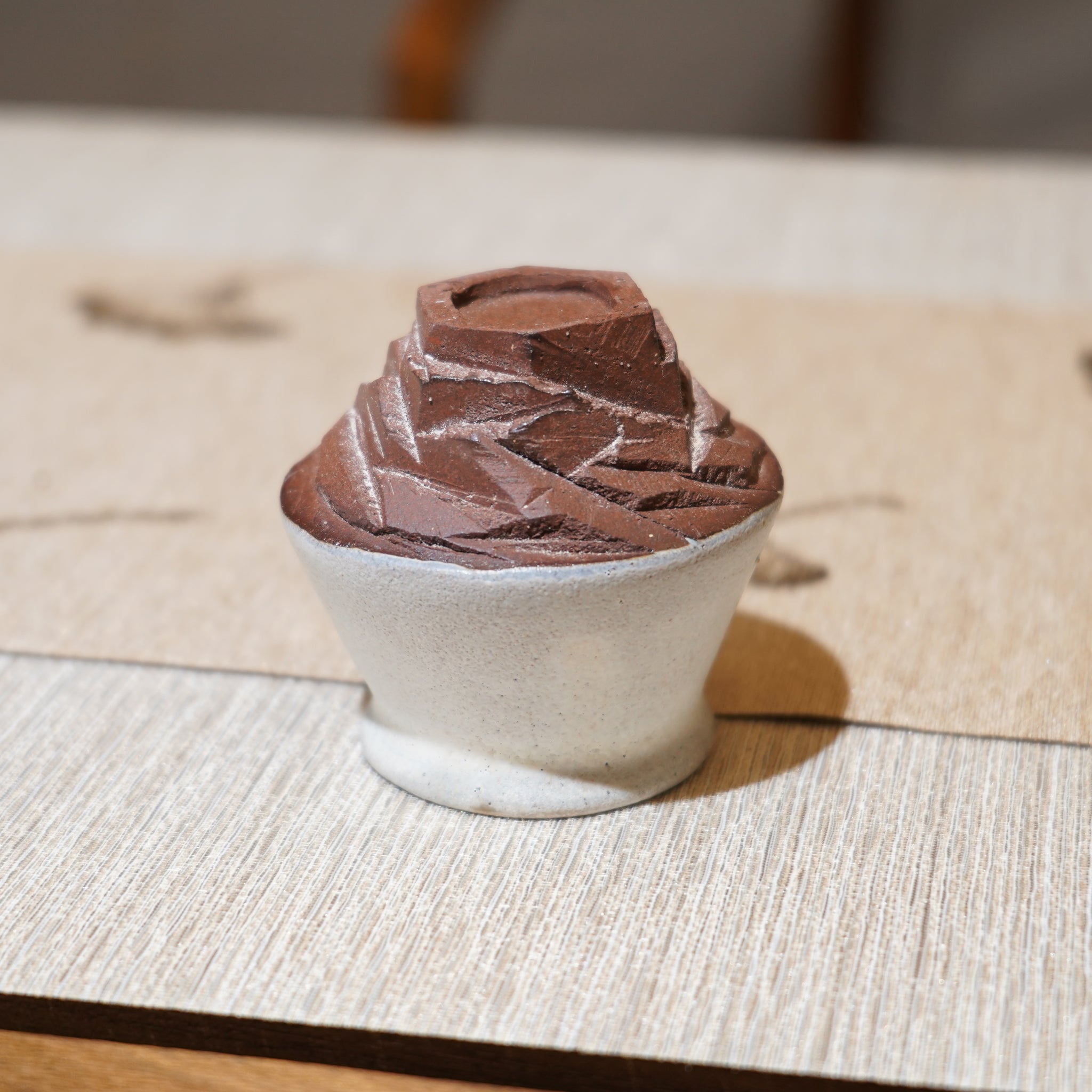 *新品*【雪隱·霜岳】全手工紅陶炻器主人杯