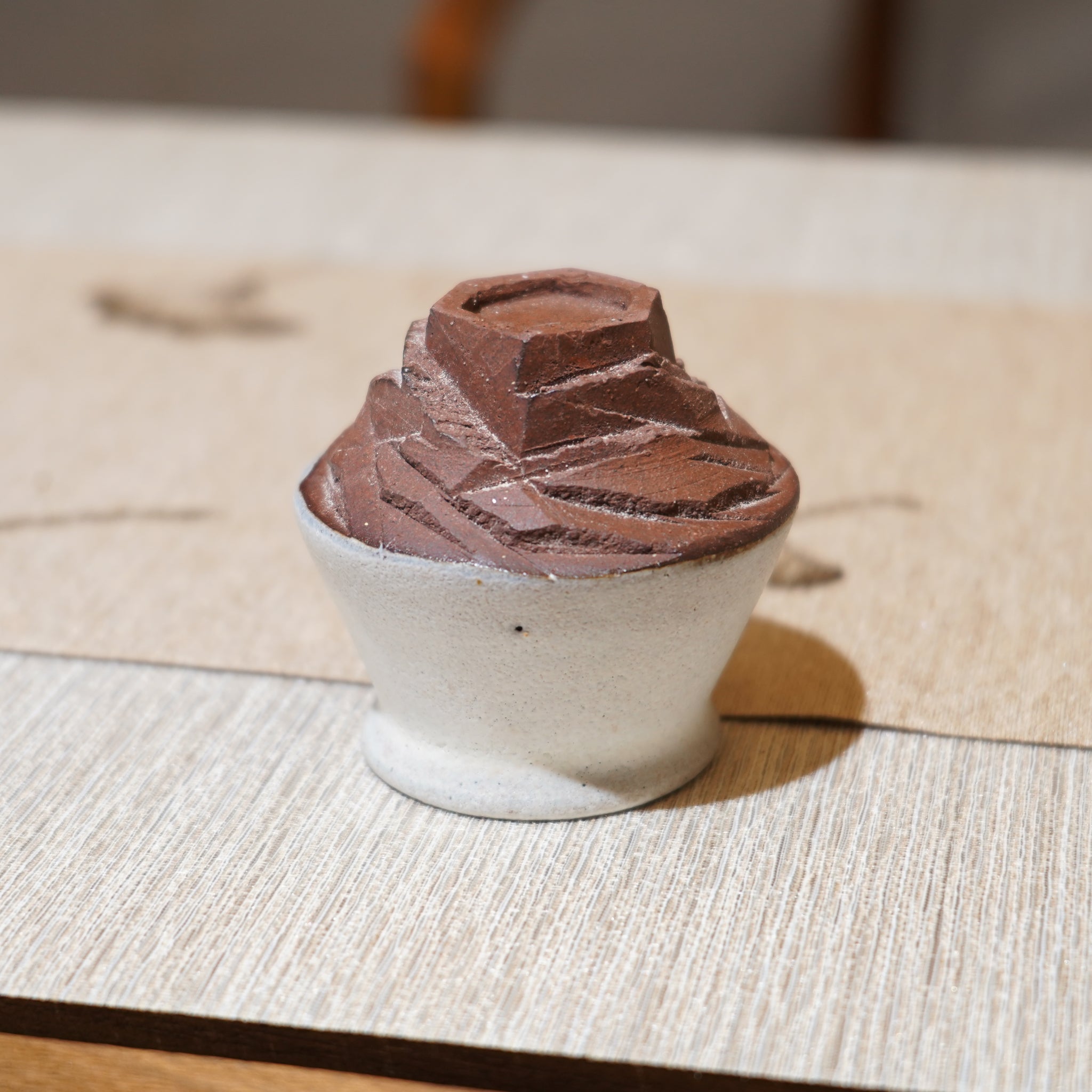 *新品*【雪隱·霜岳】全手工紅陶炻器主人杯