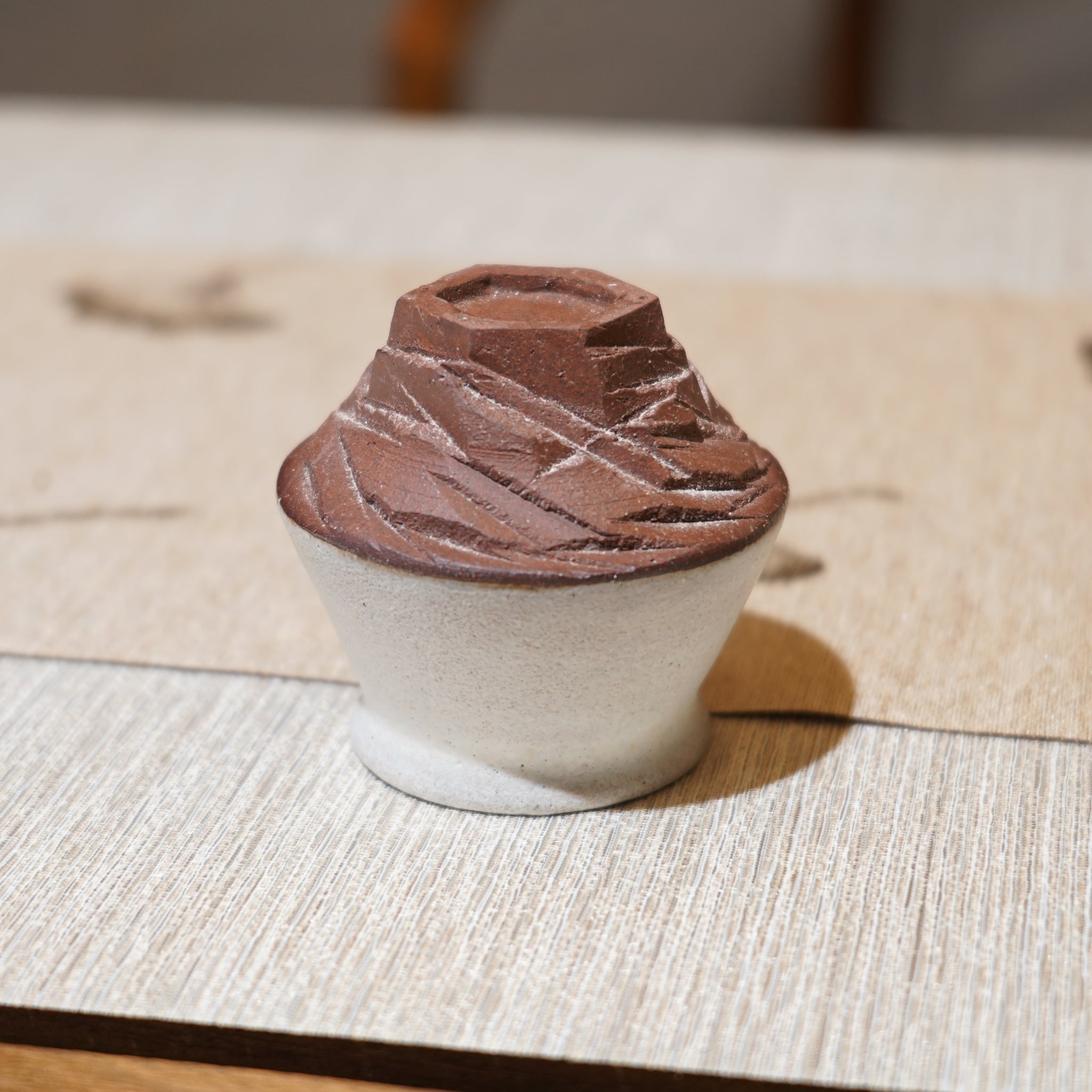 *新品*【雪隱·霜岳】全手工紅陶炻器主人杯