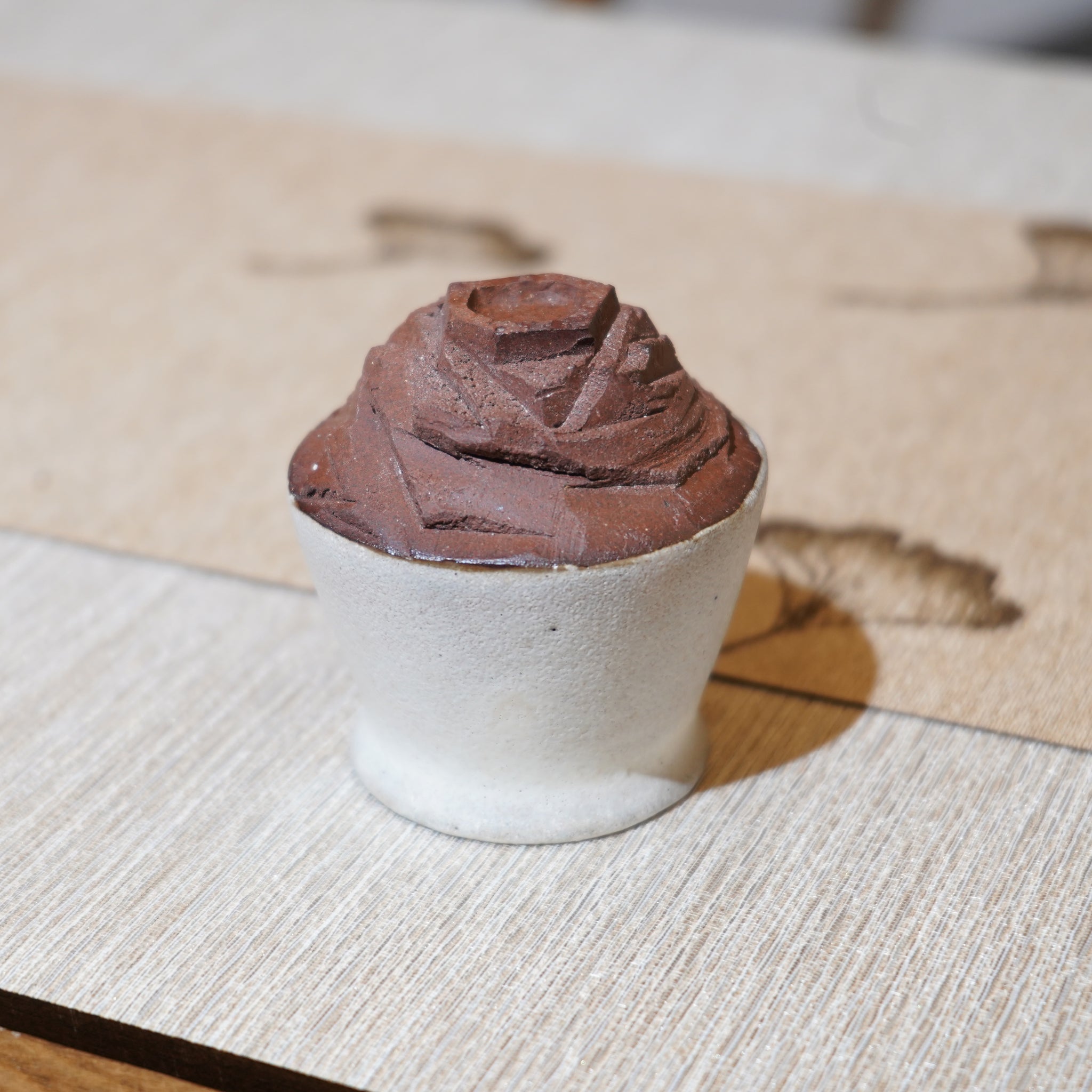 *新品*【雪隱·霜岳】全手工紅陶炻器主人杯