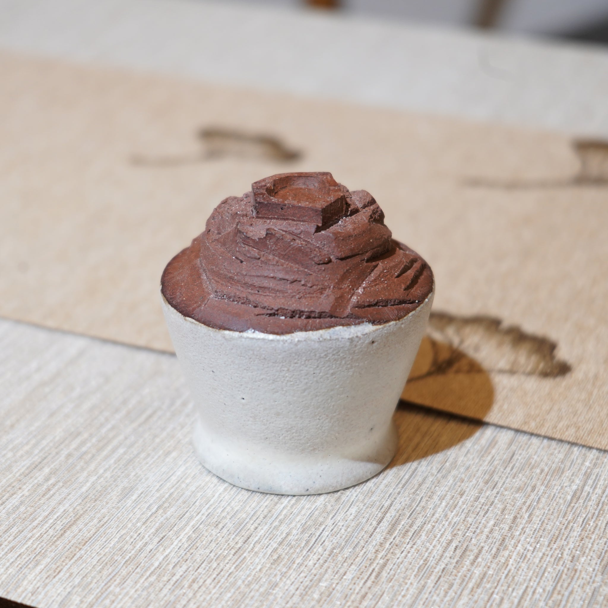 *新品*【雪隱·霜岳】全手工紅陶炻器主人杯