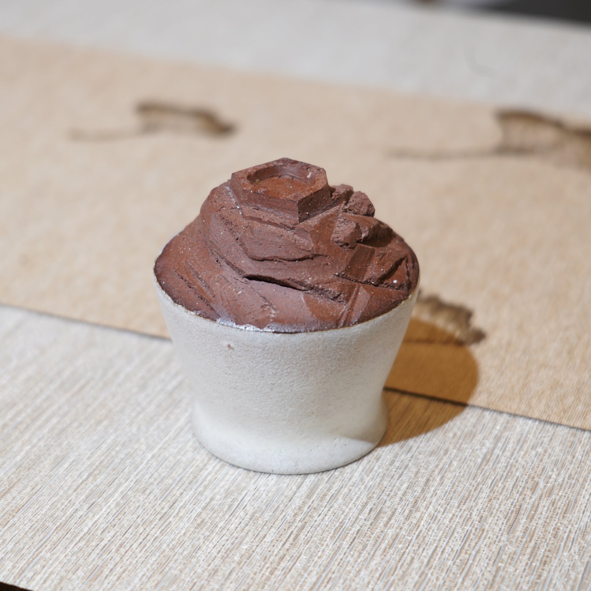 *新品*【雪隱·霜岳】全手工紅陶炻器主人杯