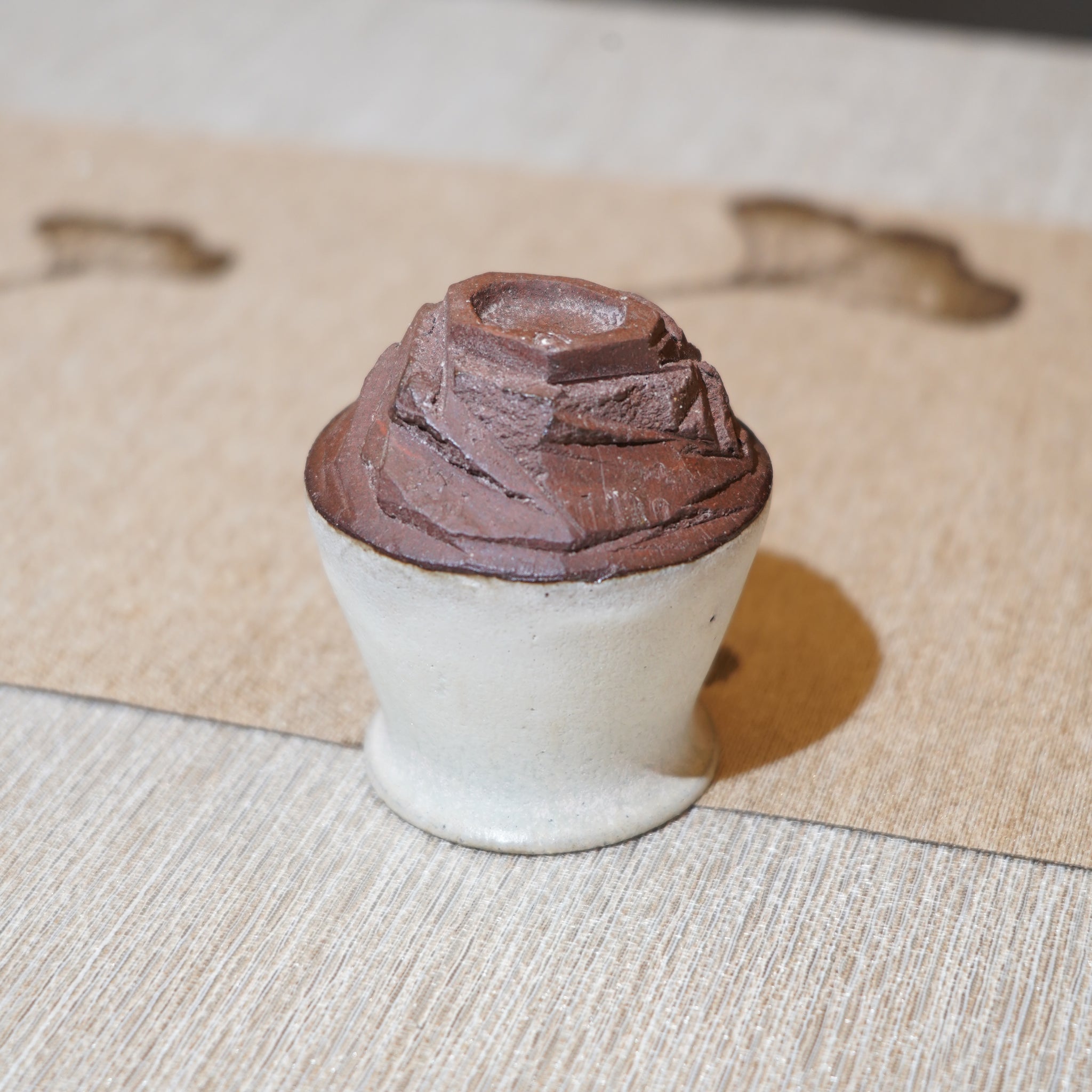 *新品*【雪隱·霜岳】全手工紅陶炻器主人杯