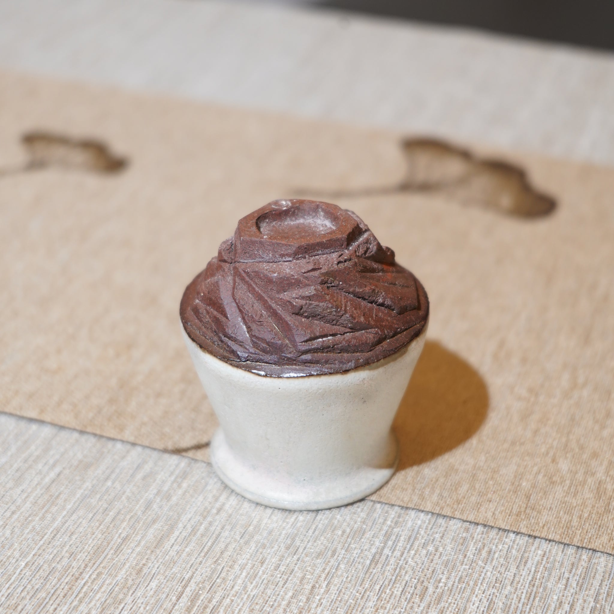 *新品*【雪隱·霜岳】全手工紅陶炻器主人杯